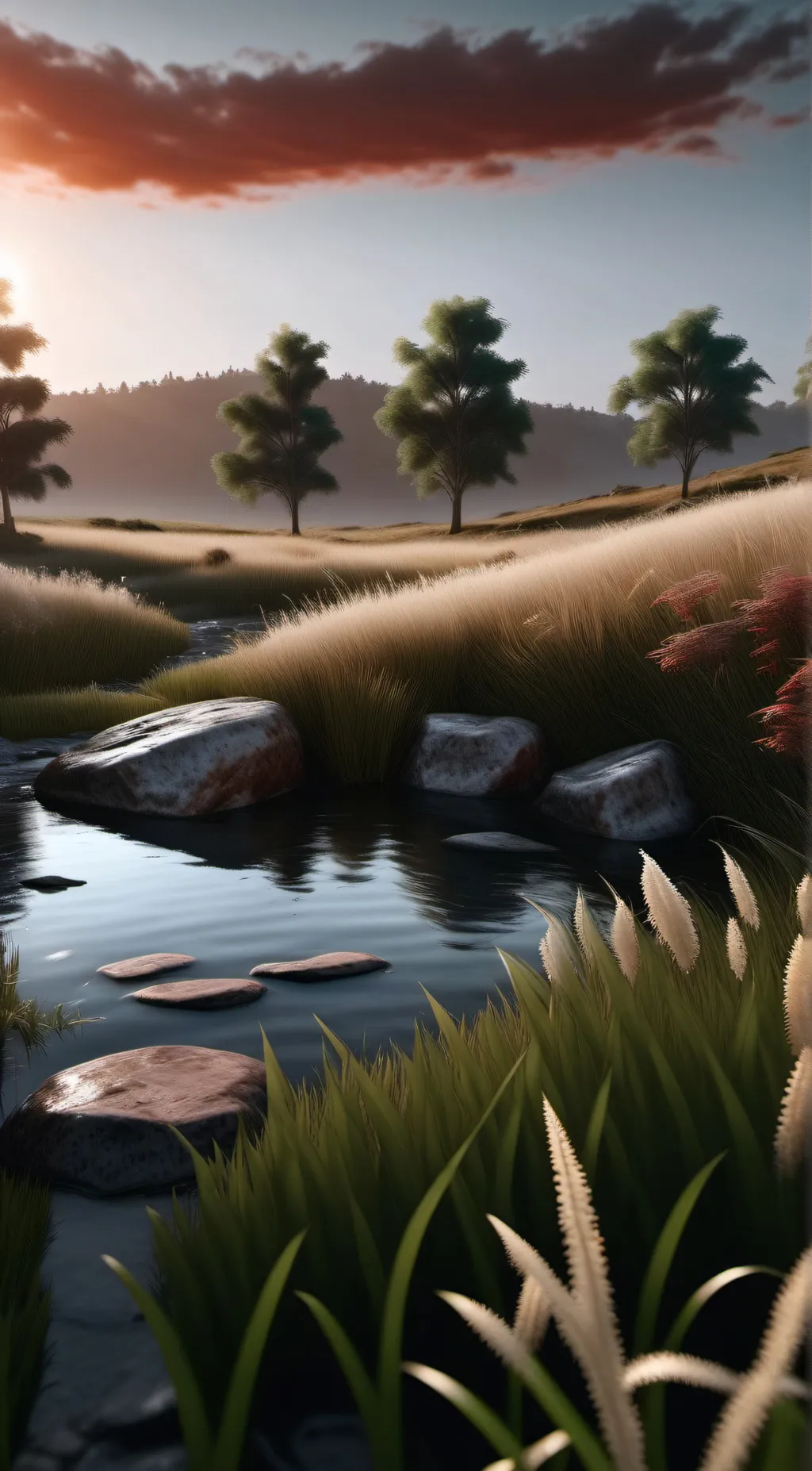 ai character: grass trio background