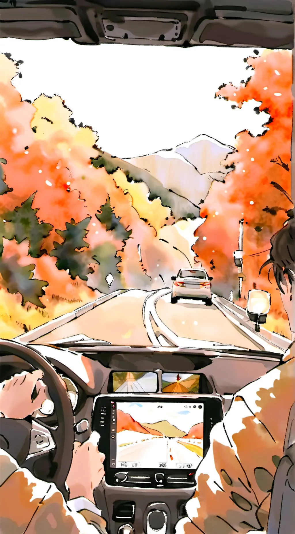 ai character: LOV roadtrip background