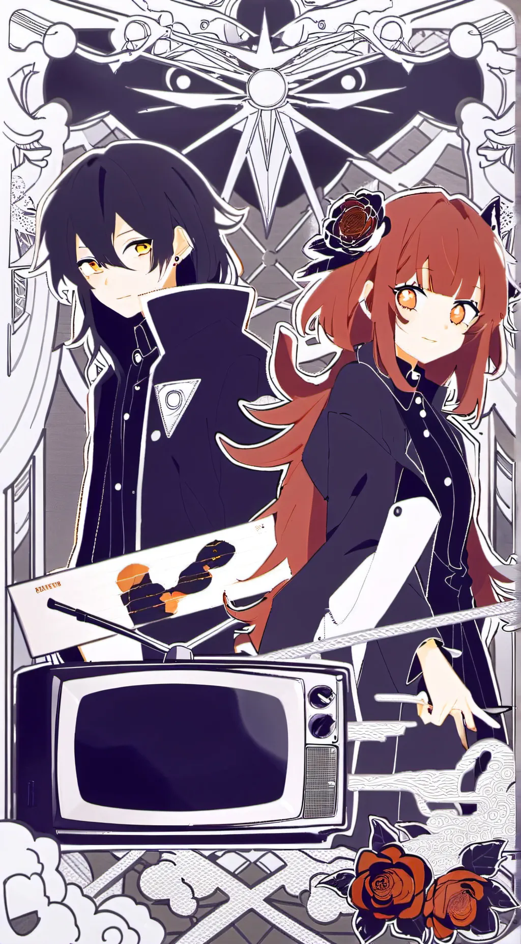 ai character: Vox and Valentino  background