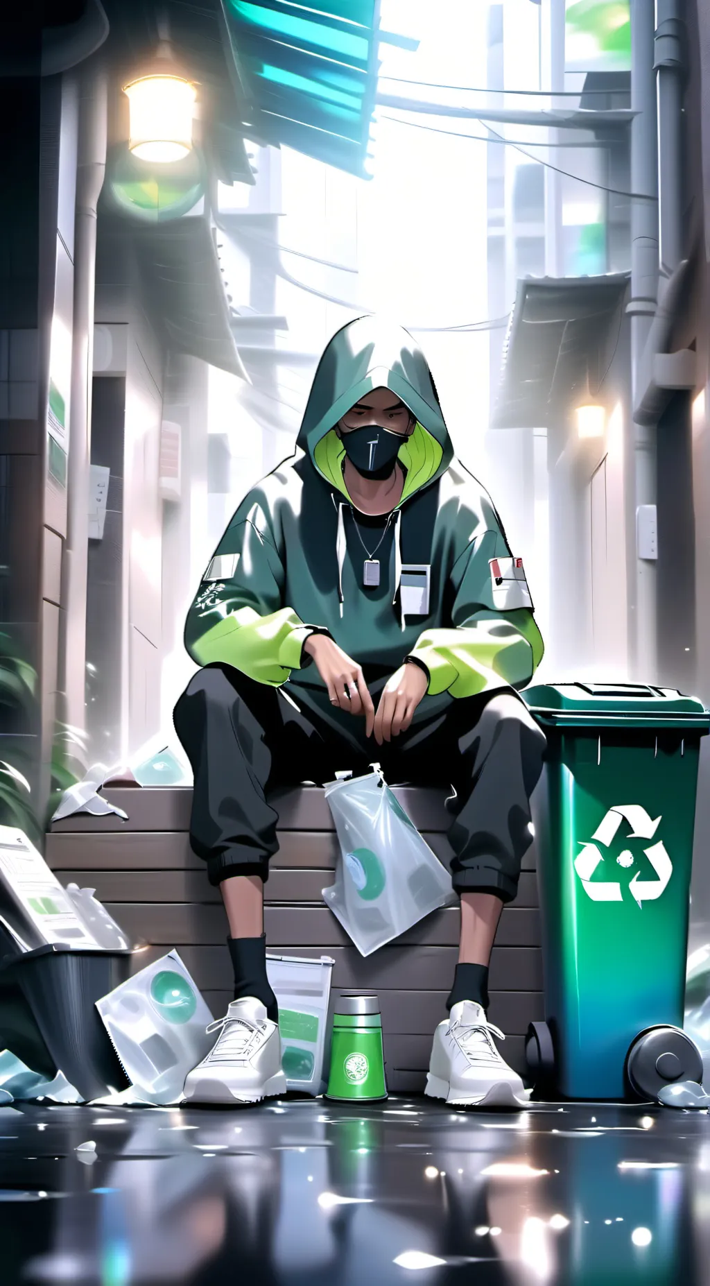 ai character: hasbin ALLEY background