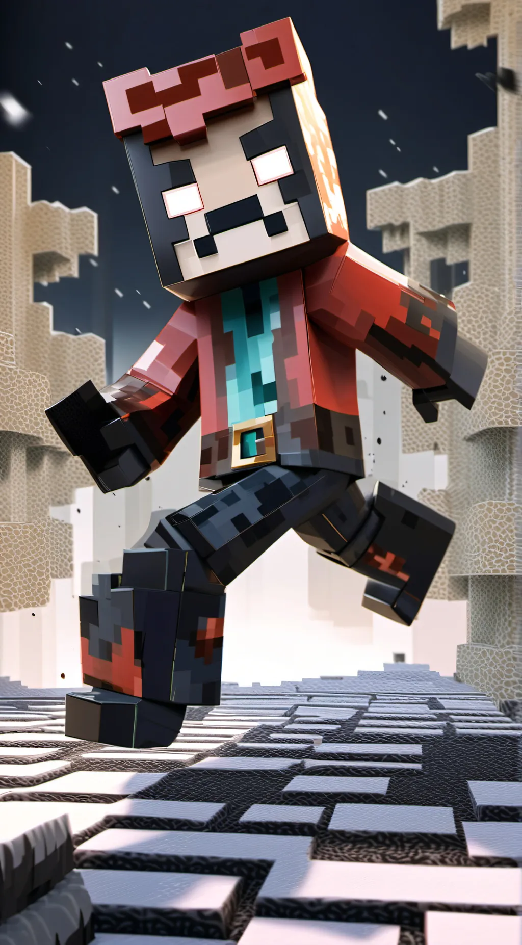ai character: Minecraft cat boy  background