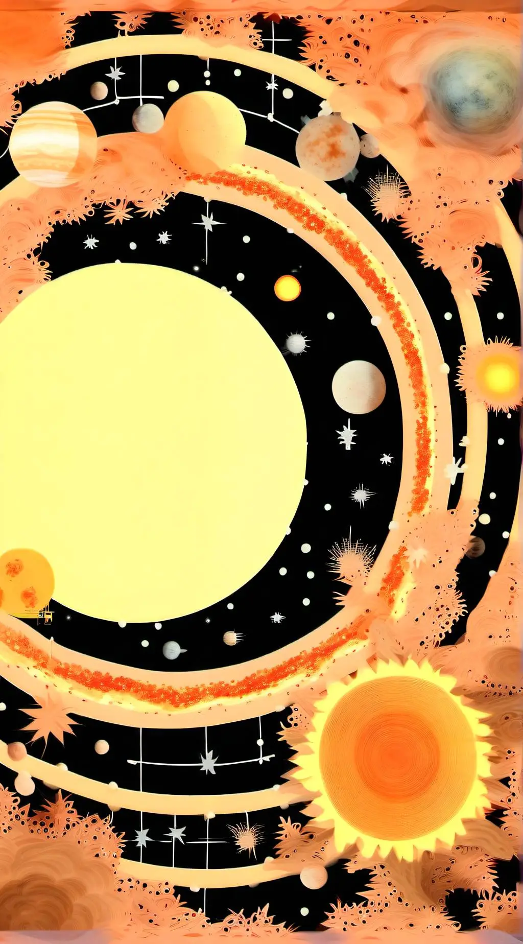 ai character: Solar balls background