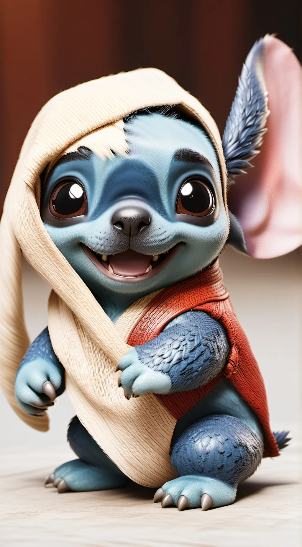 ai character: Dog version stitch background