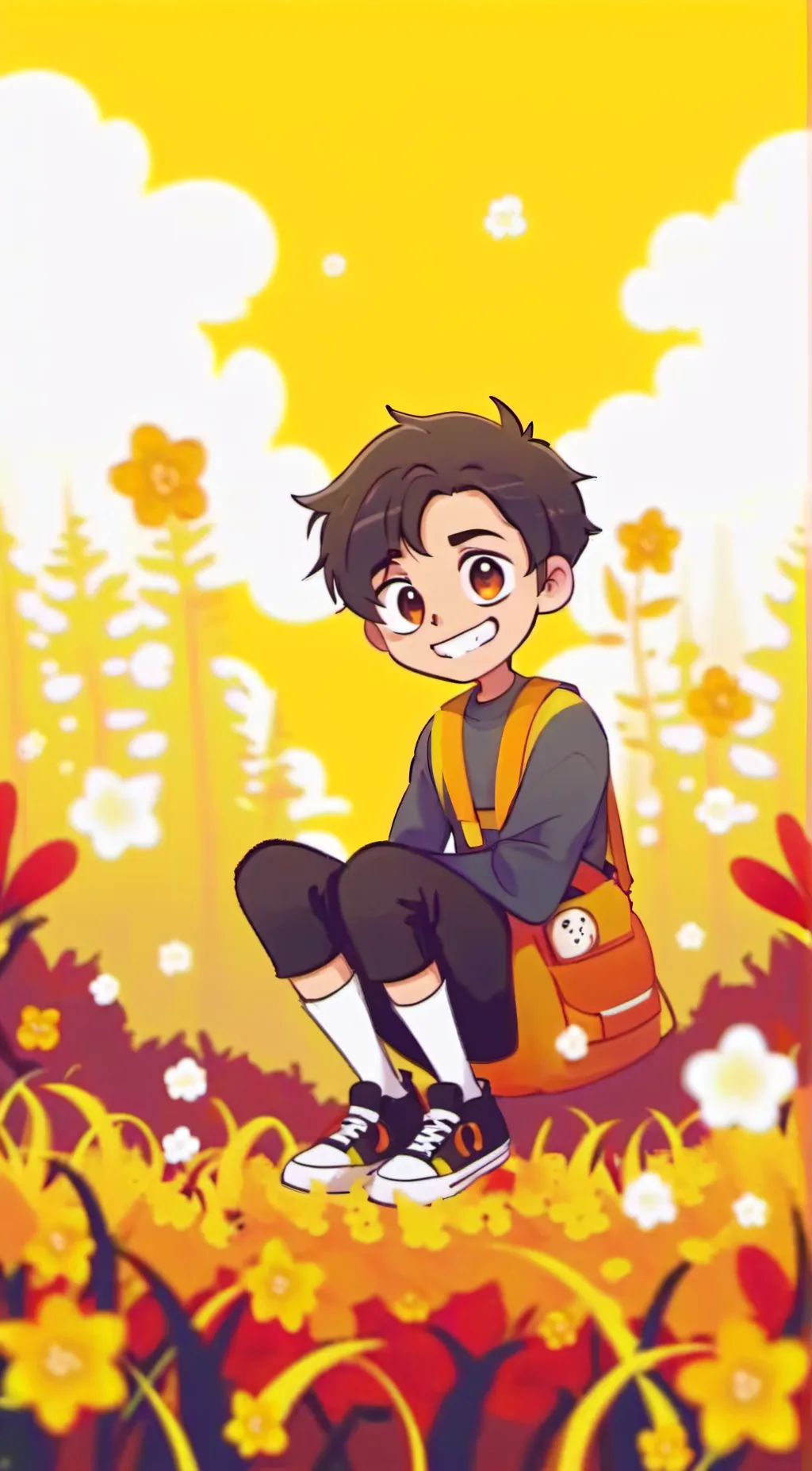 ai character: Glitch background