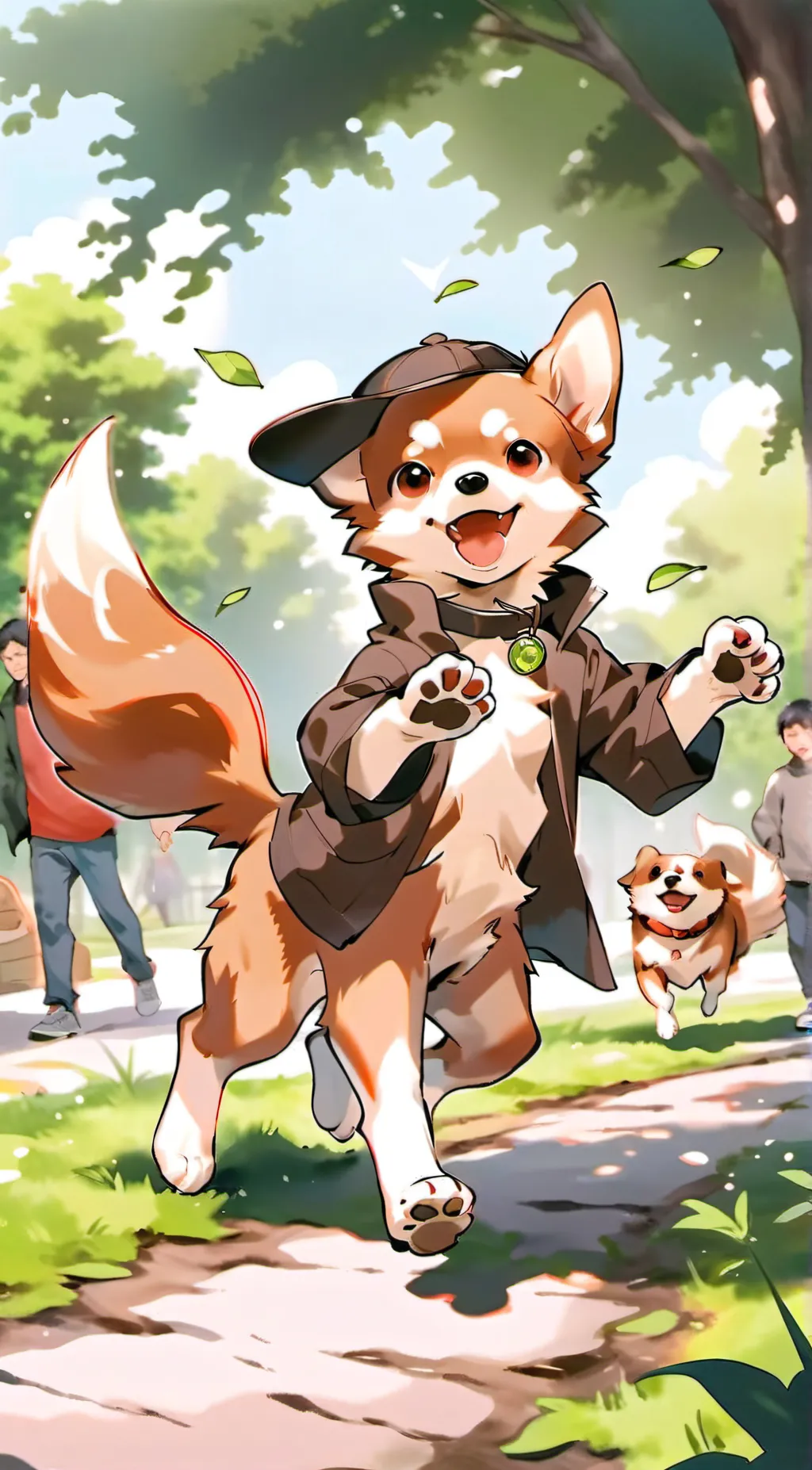 ai character: chocolate brownie background