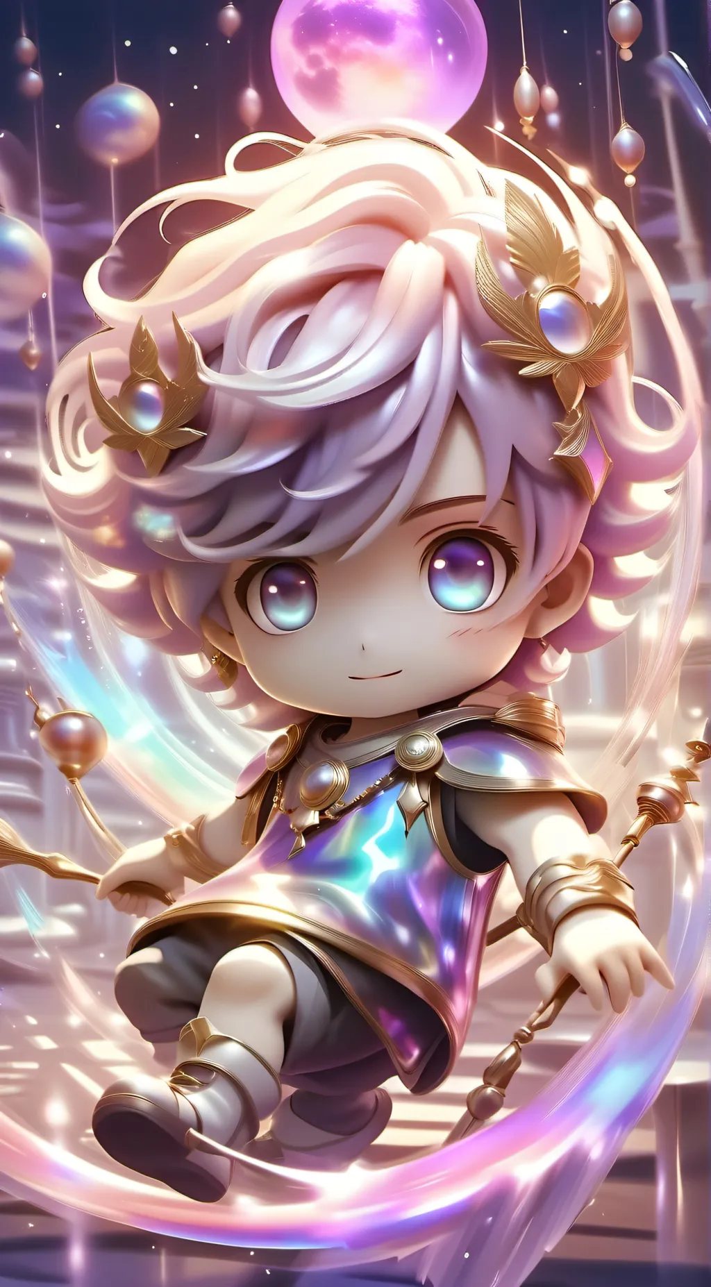 ai character: cute boy background