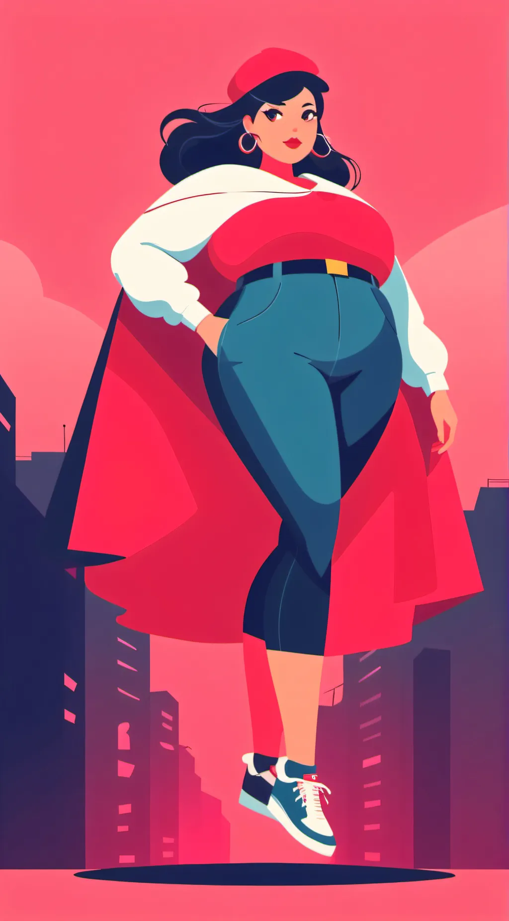 ai character: Fat girl background