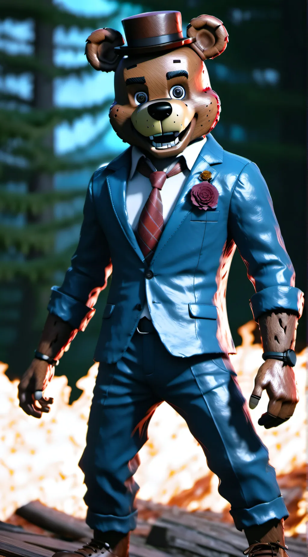 ai character: Freddy or wihterd background