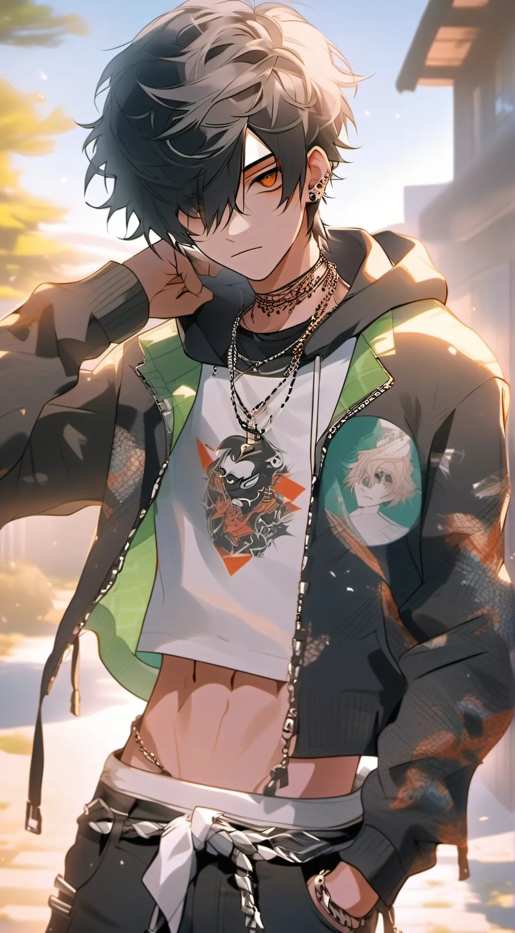 ai character: Silver~🐈‍⬛ background