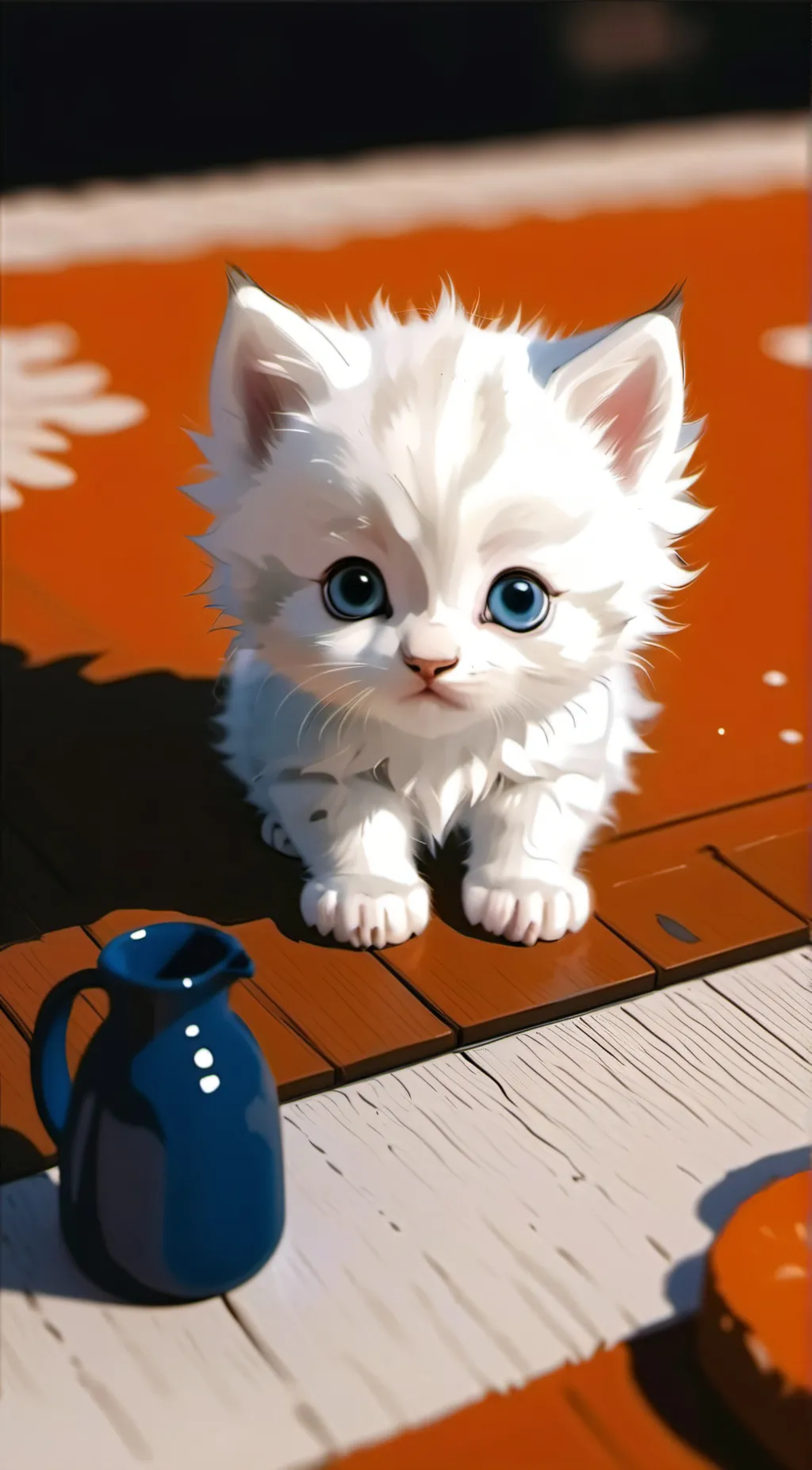 ai character: Fluffy the kitty background