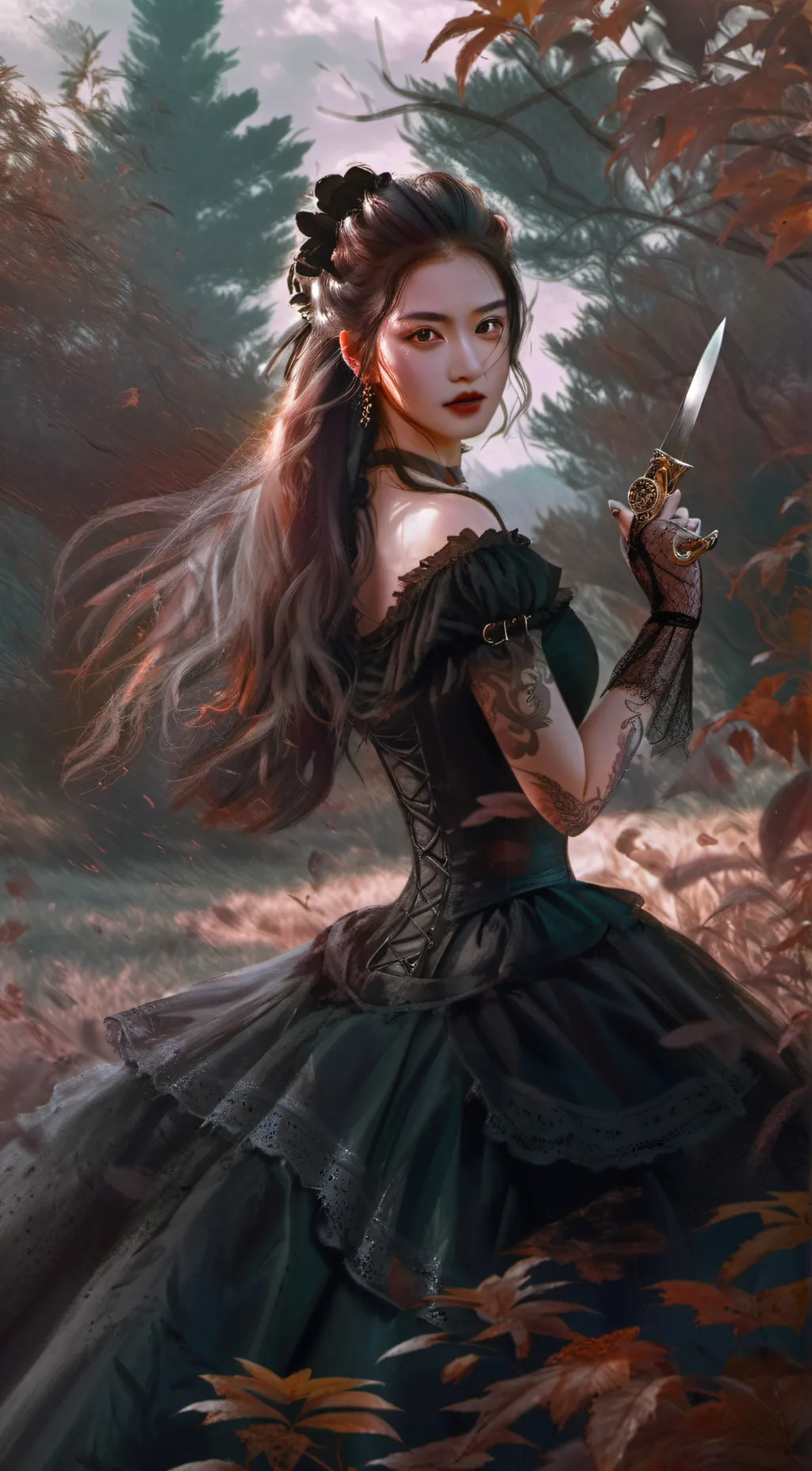 ai character: ŕosé background