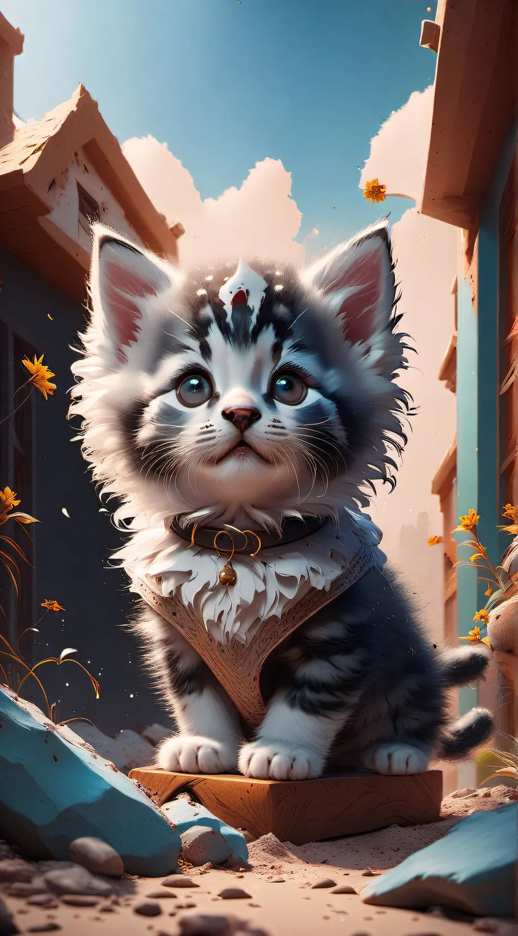 ai character: kitten background