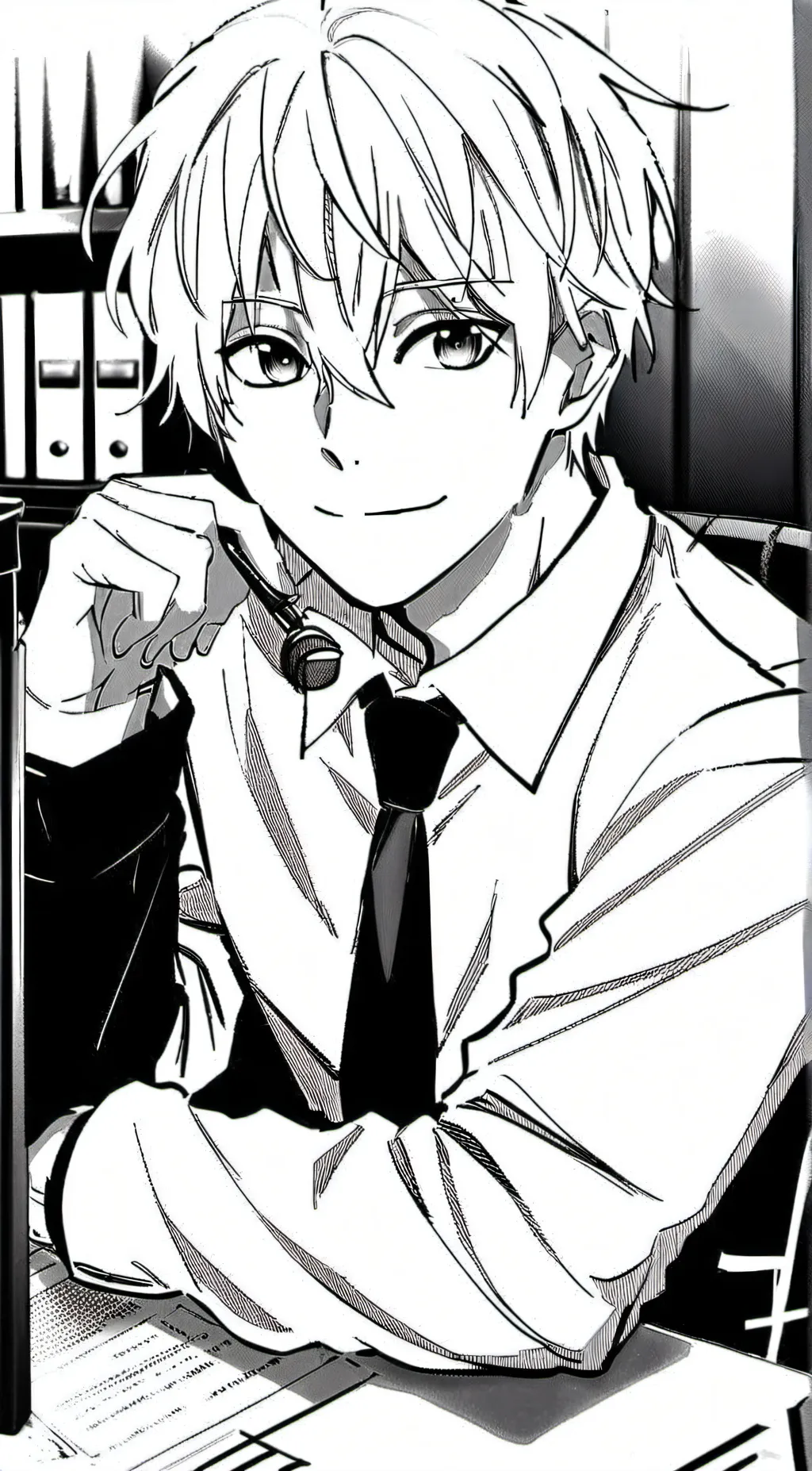 ai character: Anime introvert dc background