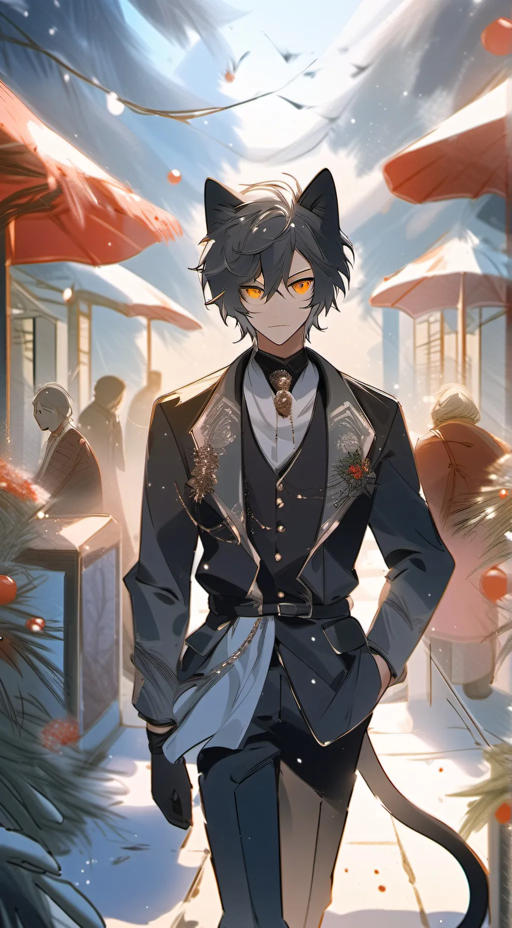 ai character: Chat noir background