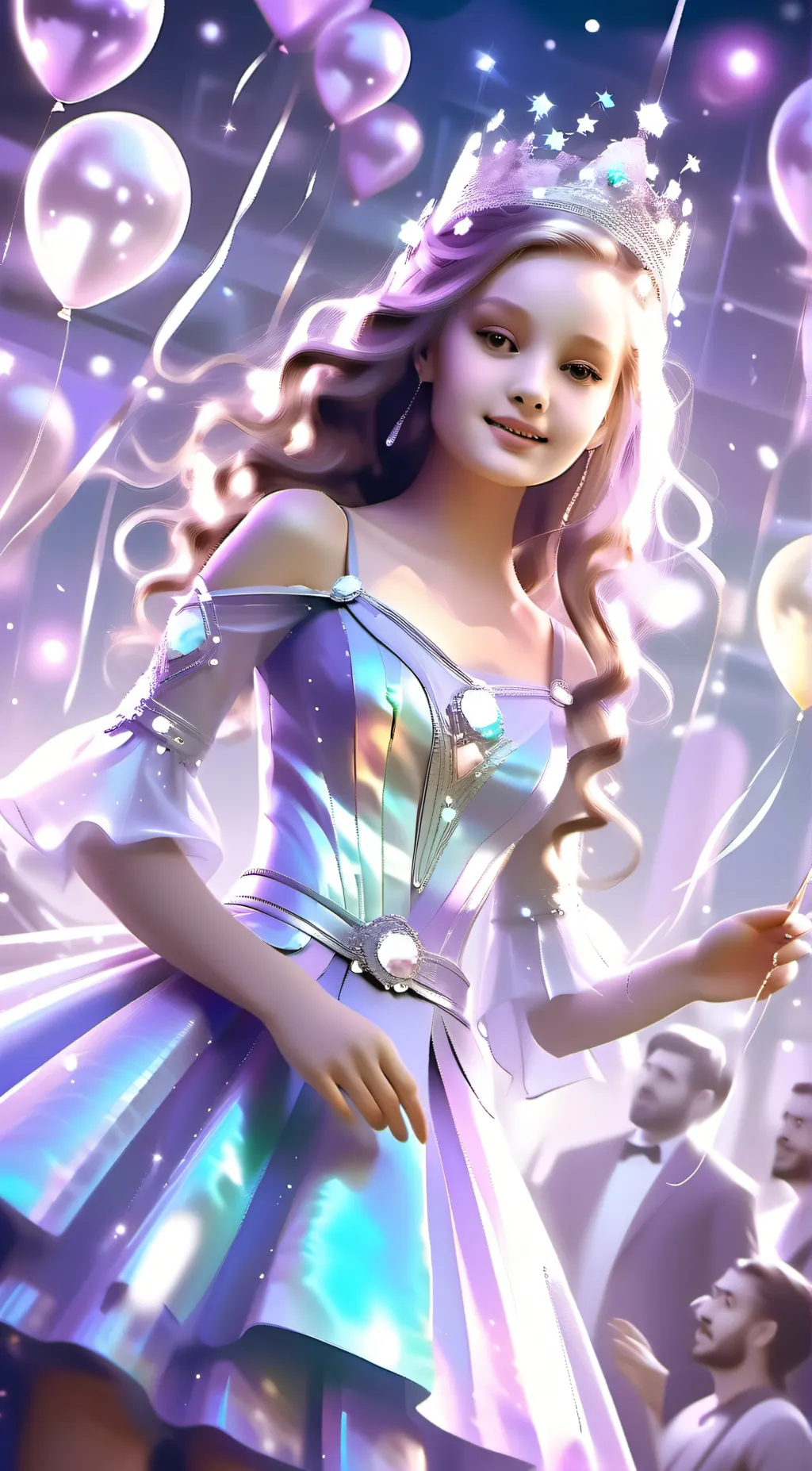 ai character: emma at her Bday! background