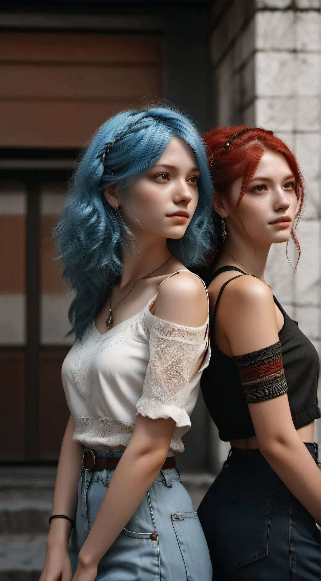 ai character: miku&katsane background