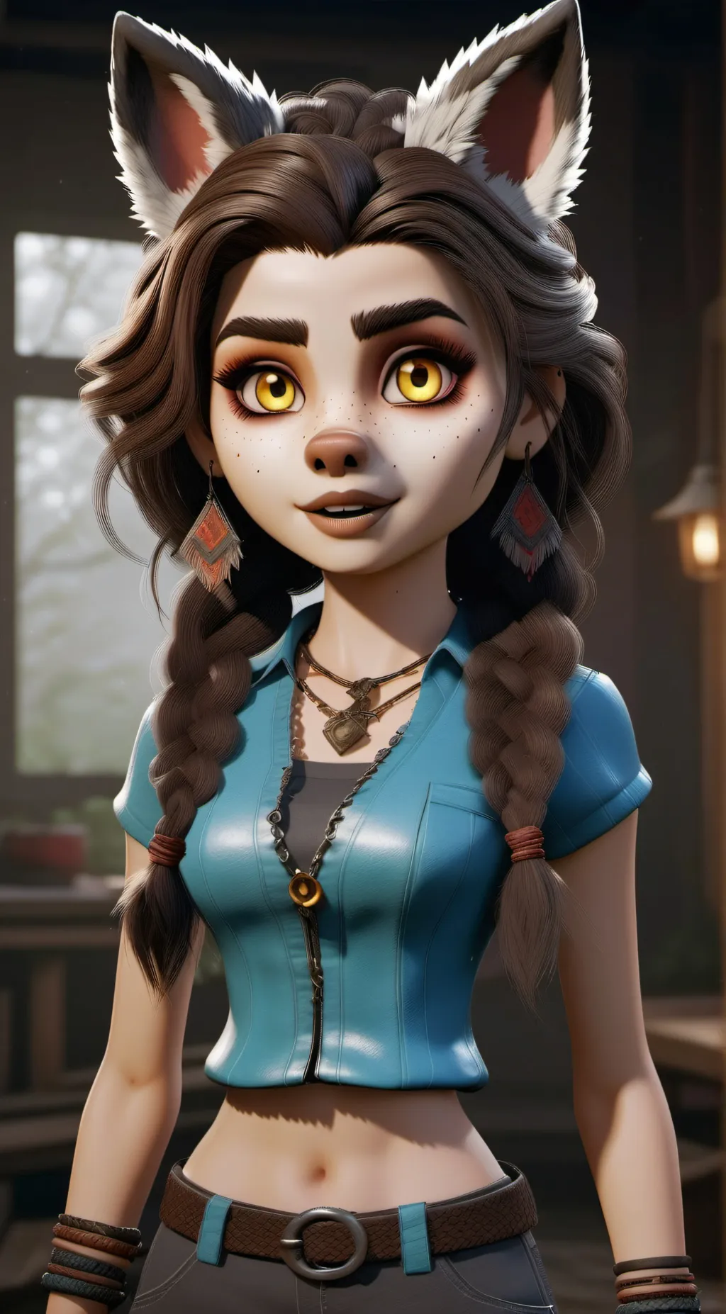 ai character: Danny the wolf background