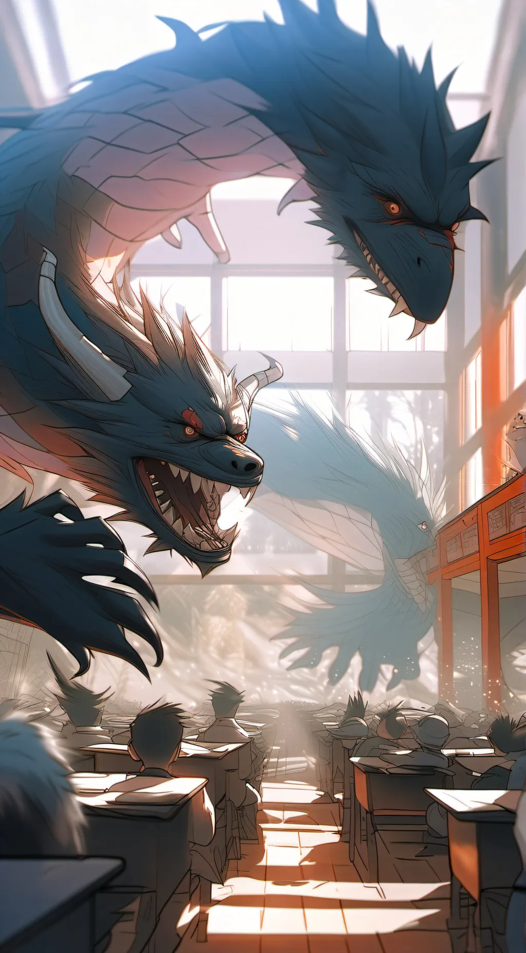 ai character: monster school  background