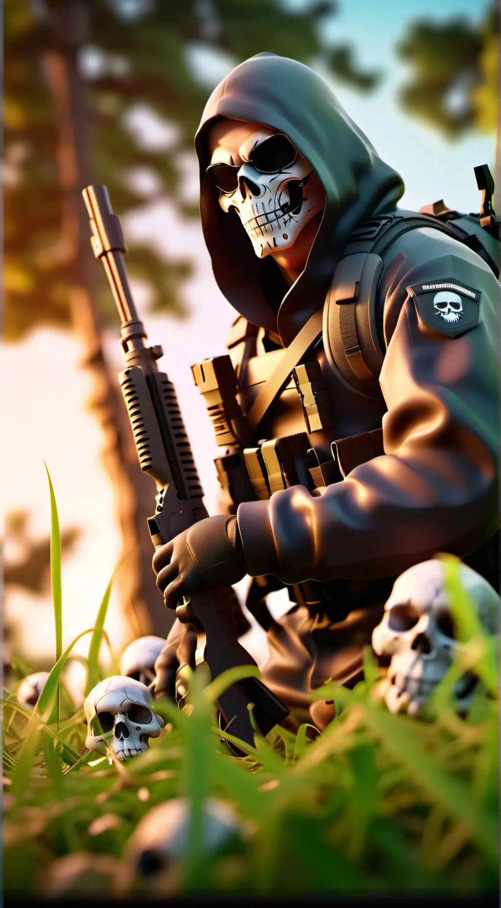 ai character: Simon Ghost Riley background