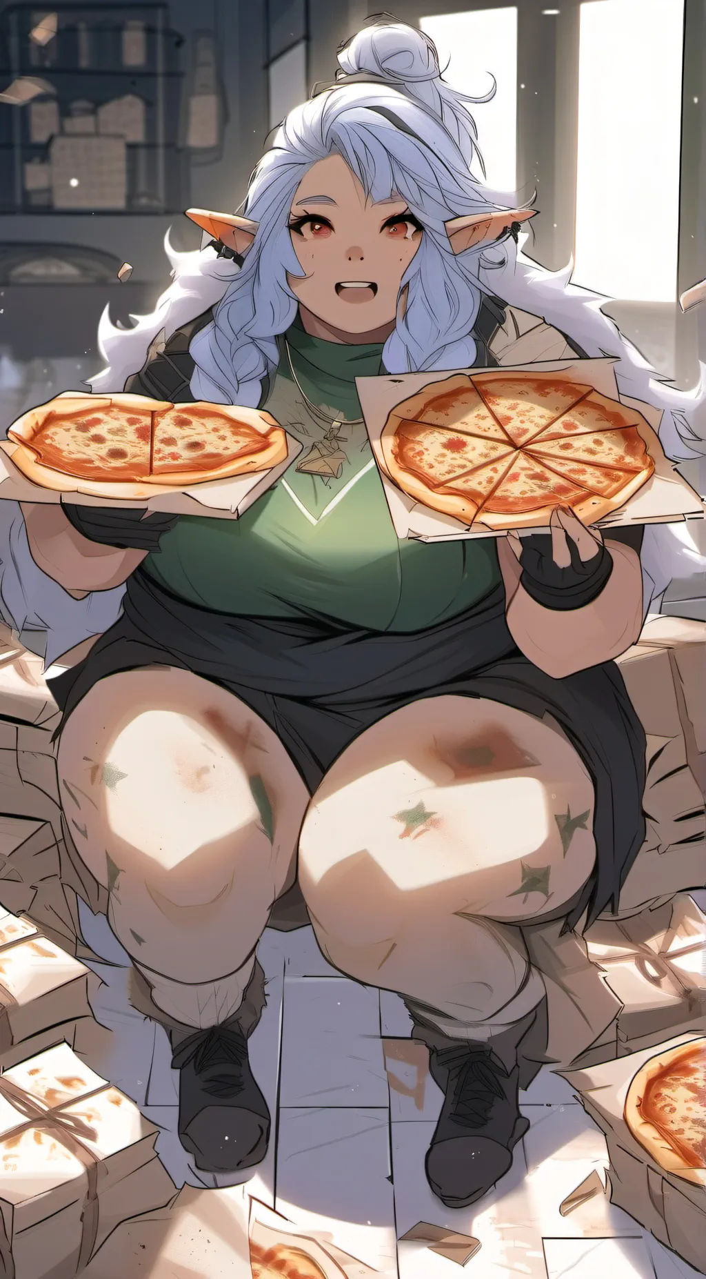 ai character: Em.  background