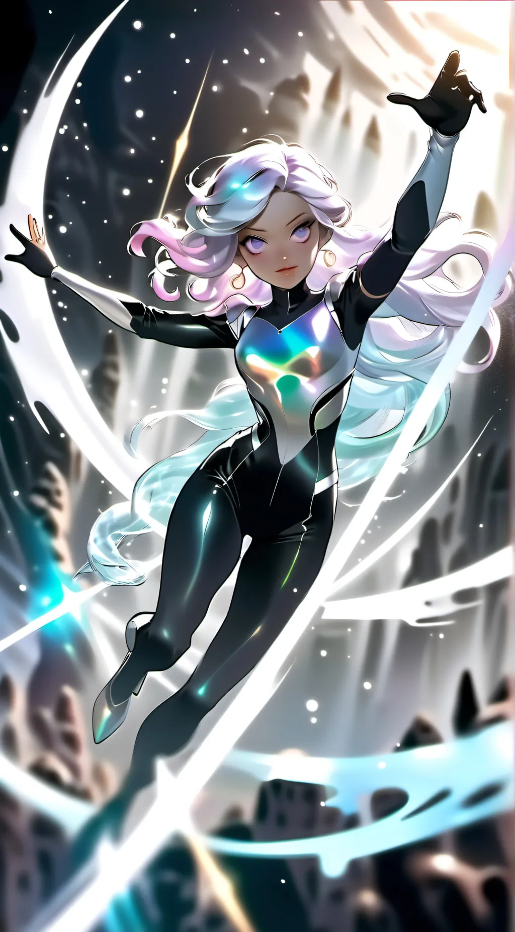 ai character: Color hair background