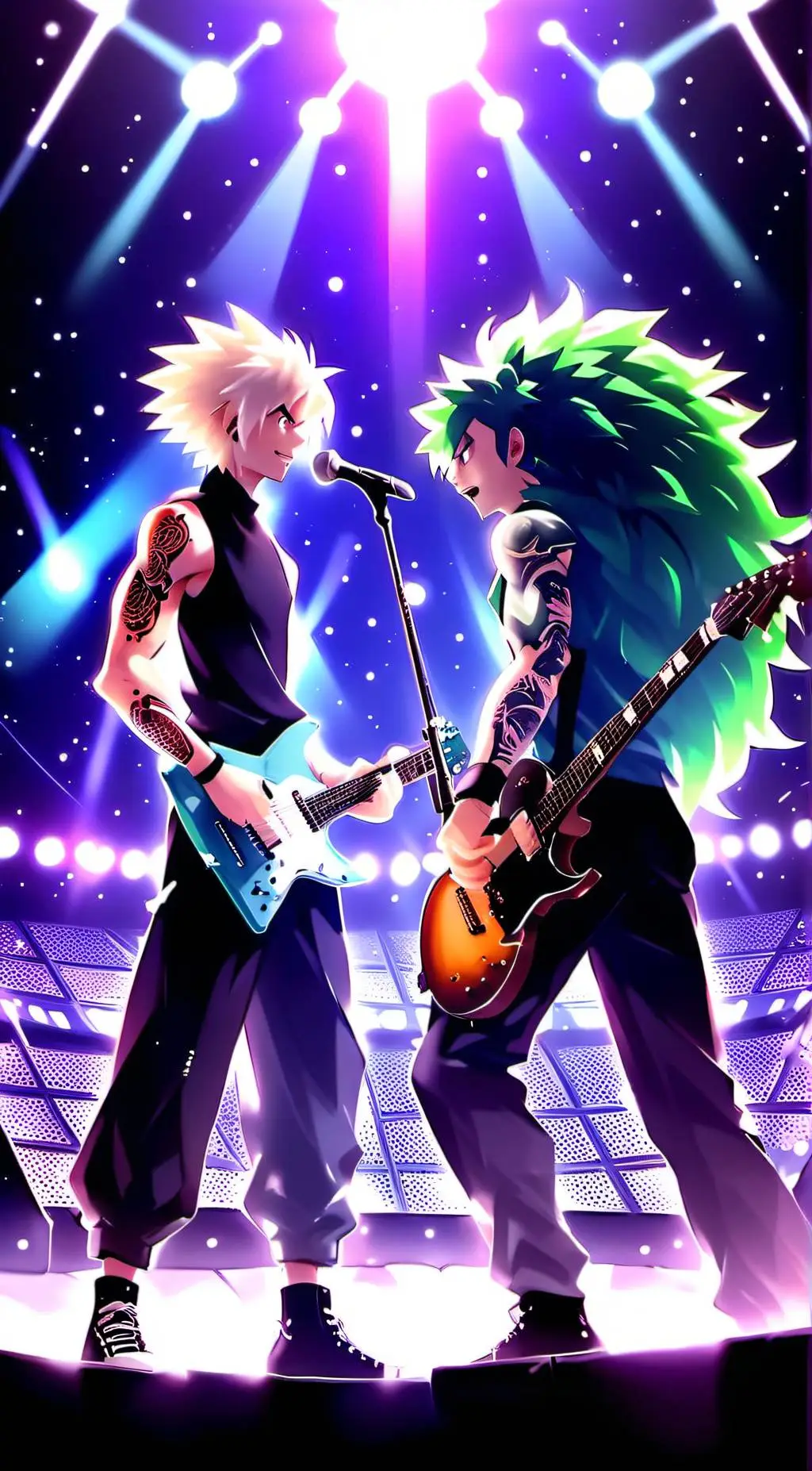 ai character: Mha x Festival background