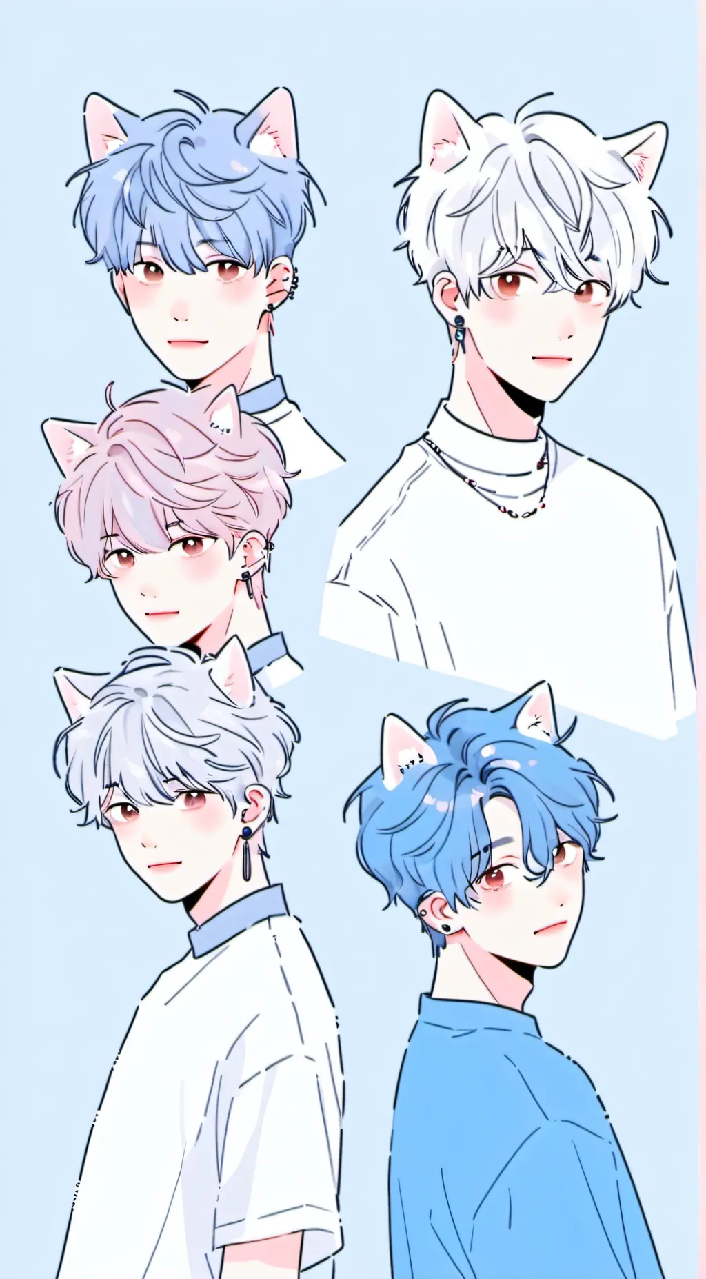 ai character: 🍀🌷⭐️❄️ background