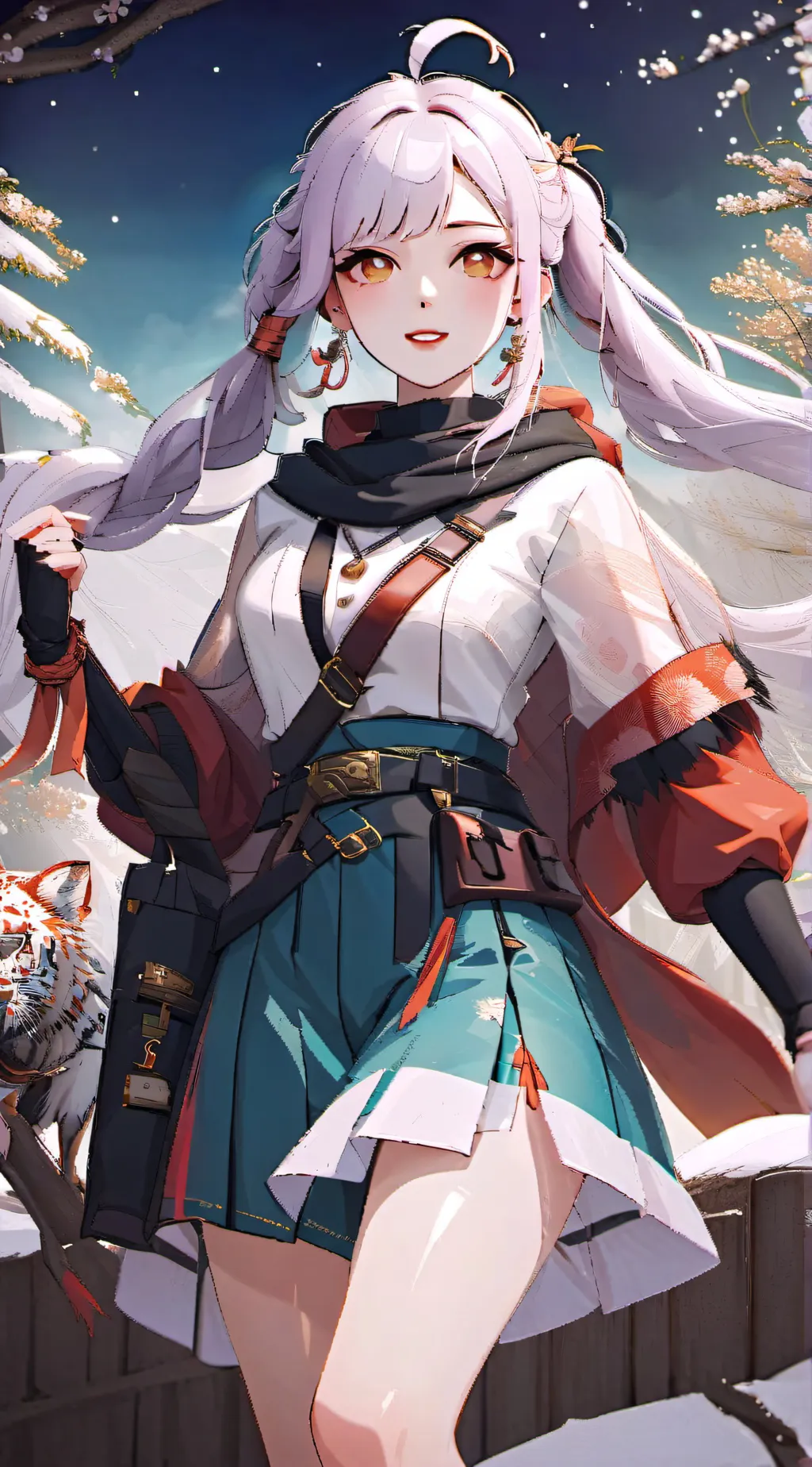 ai character: Snow background