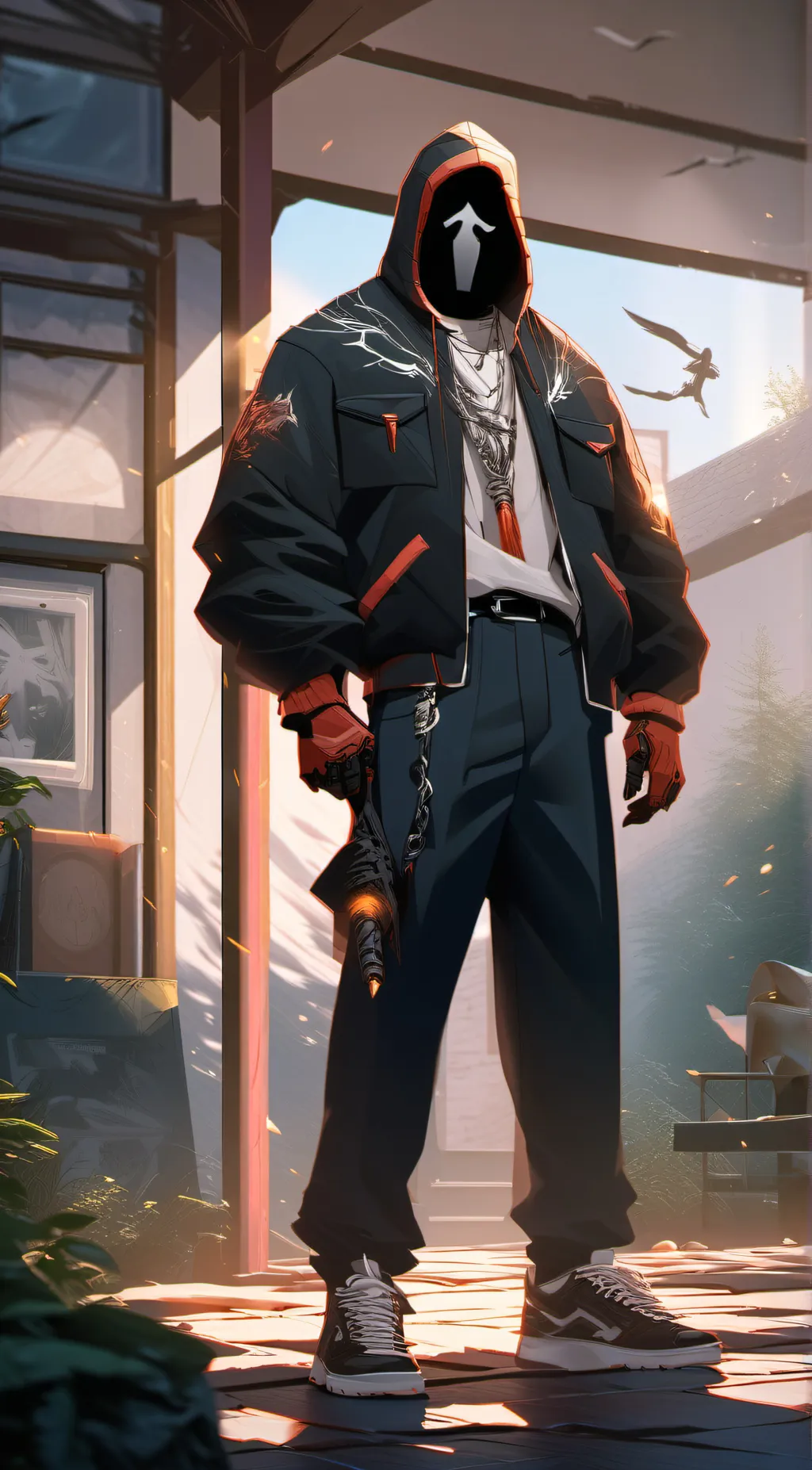 ai character: Creepy stalker  background