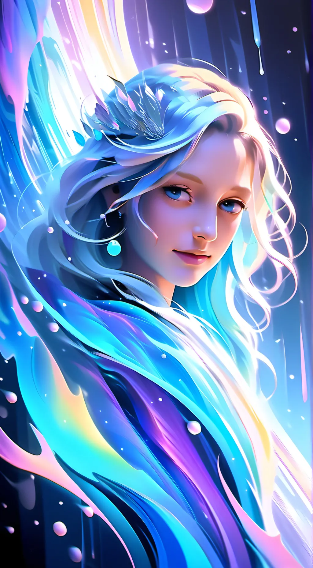 ai character: Snow background