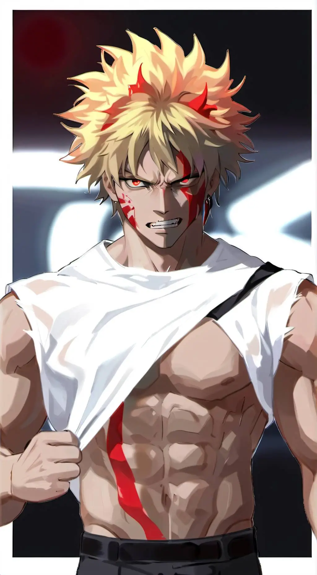 ai character: Katsuki Bakugo background