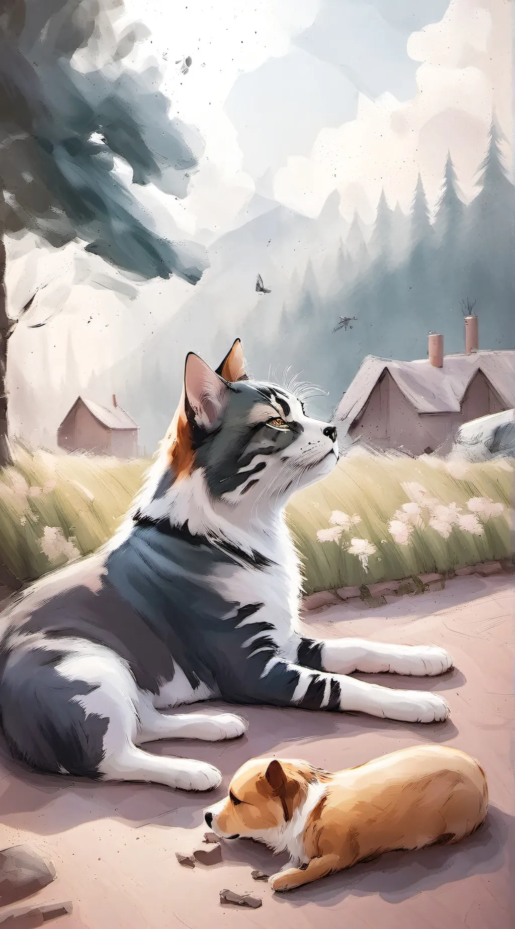 ai character: catnap and dogday  background