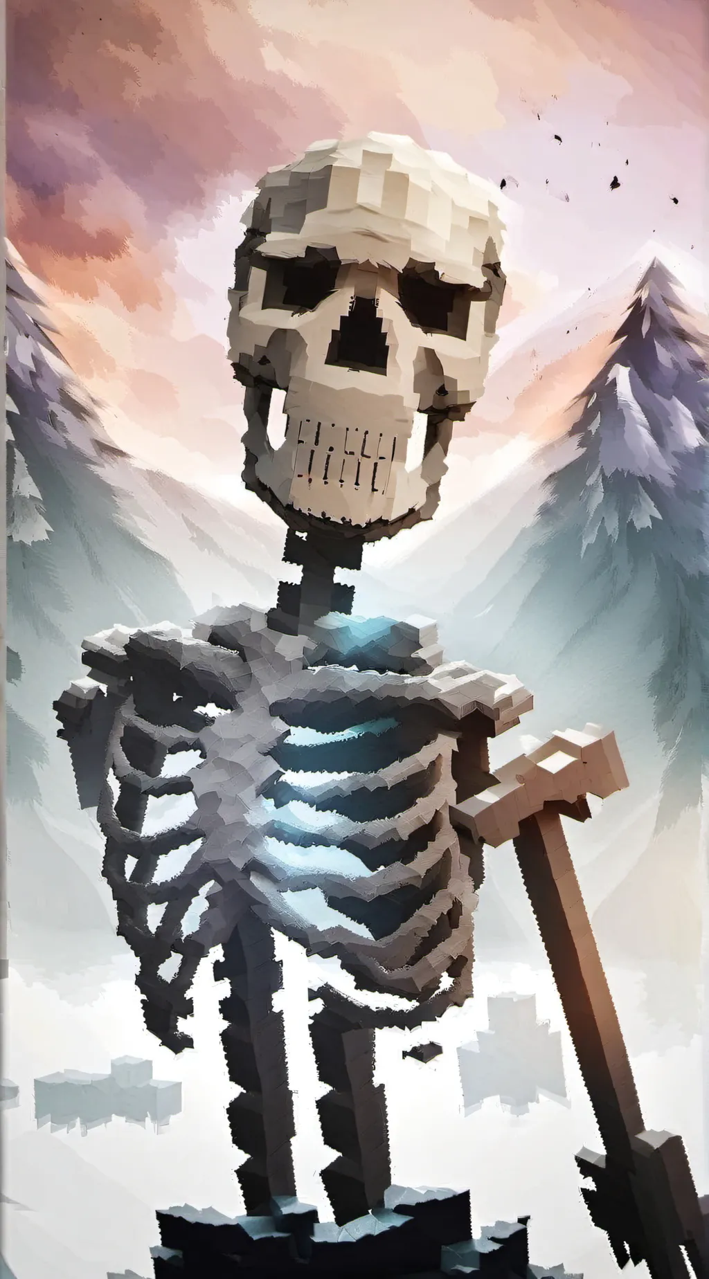 ai character: Skeleton background