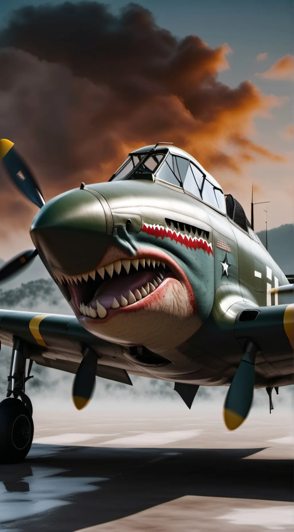 ai character: p-40 USA  background