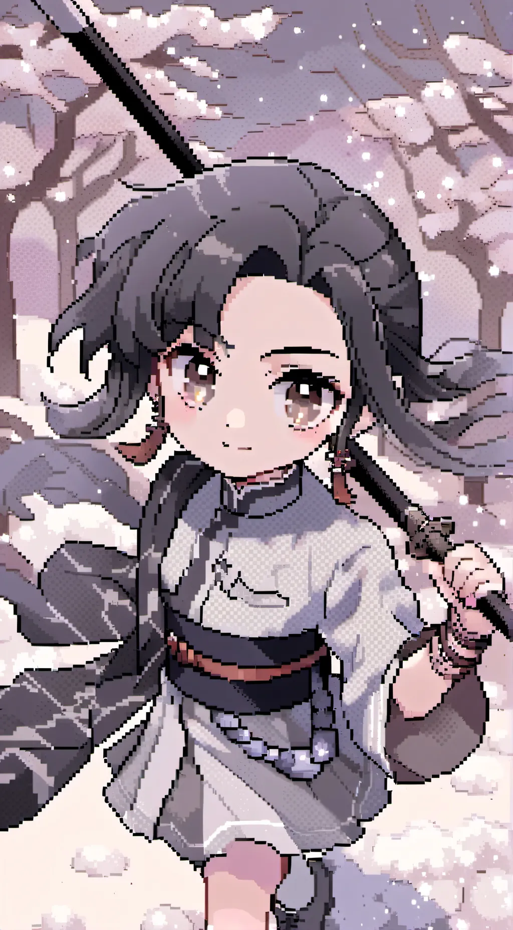 ai character: kny collage background