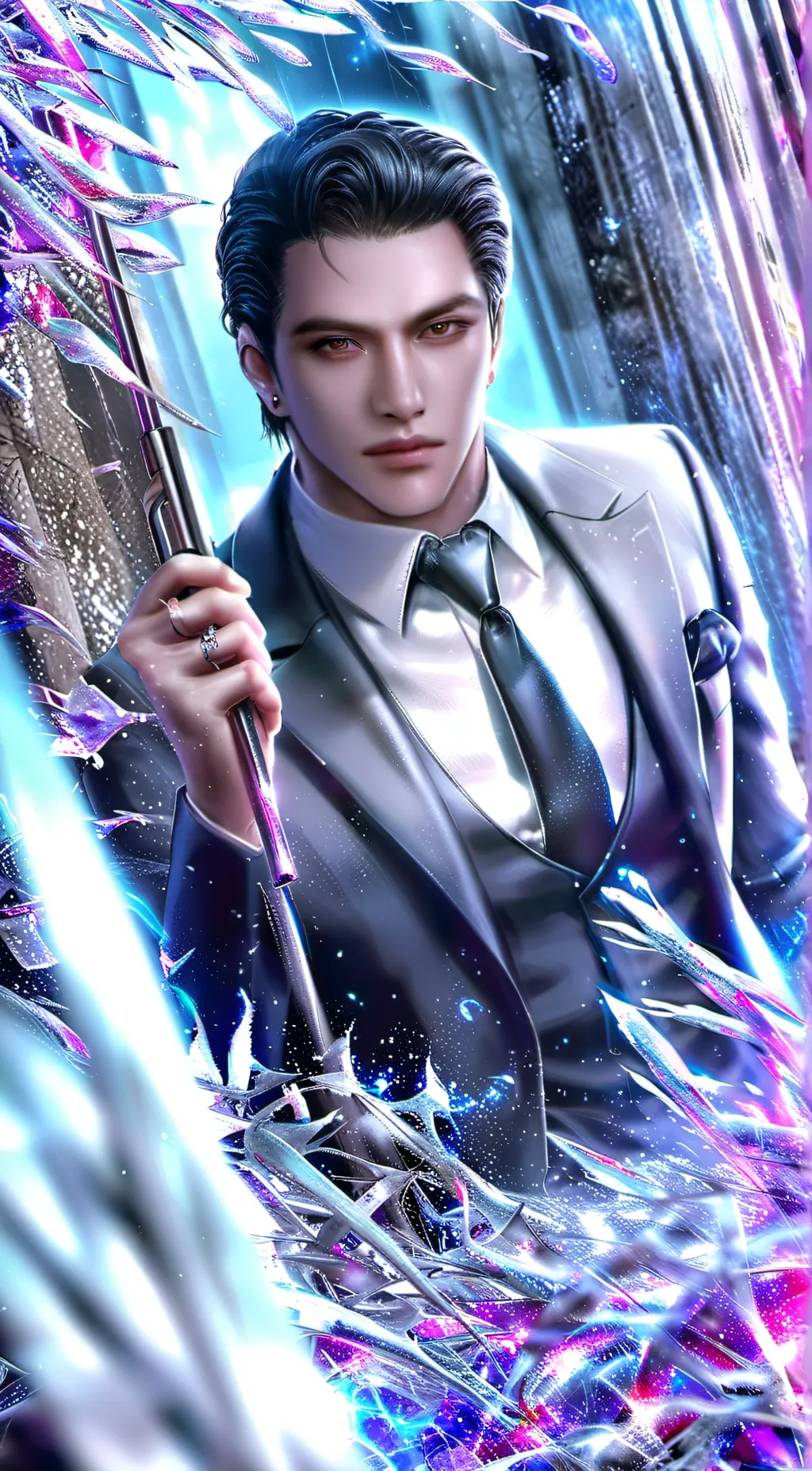 ai character: Damian  background