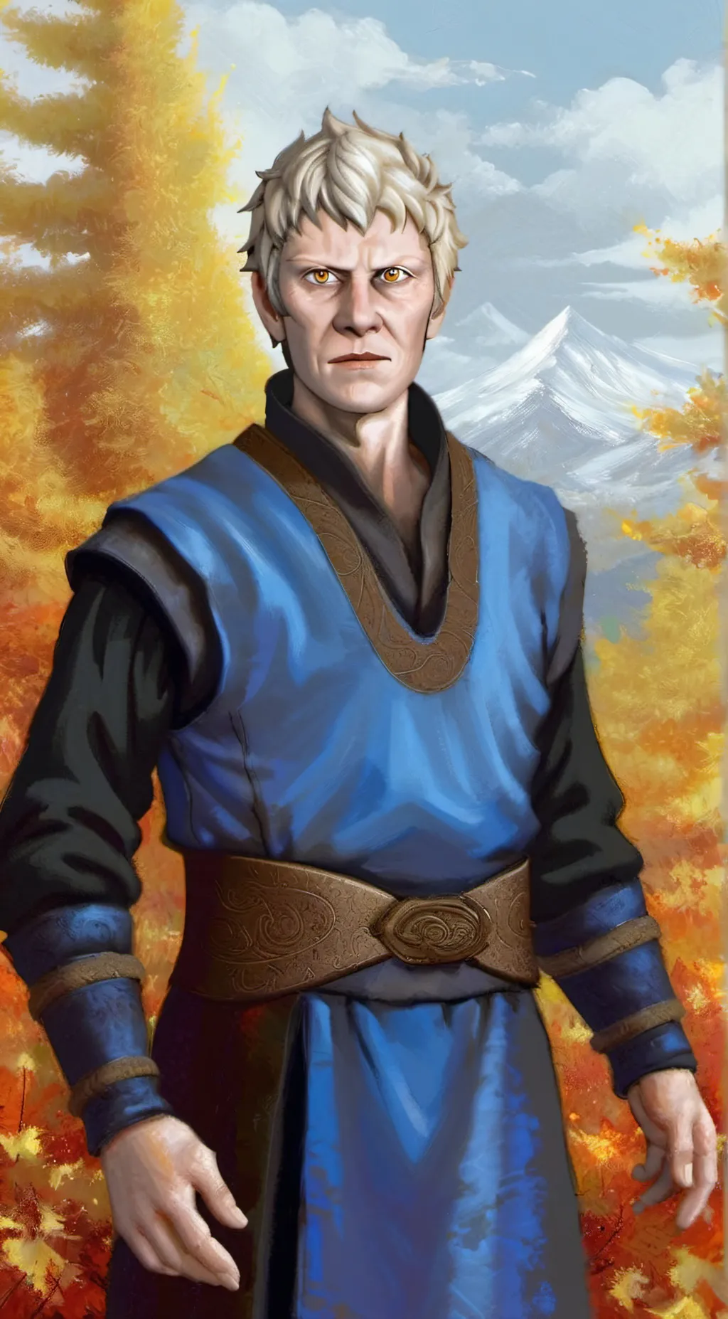 ai character: Brother Klaus  background