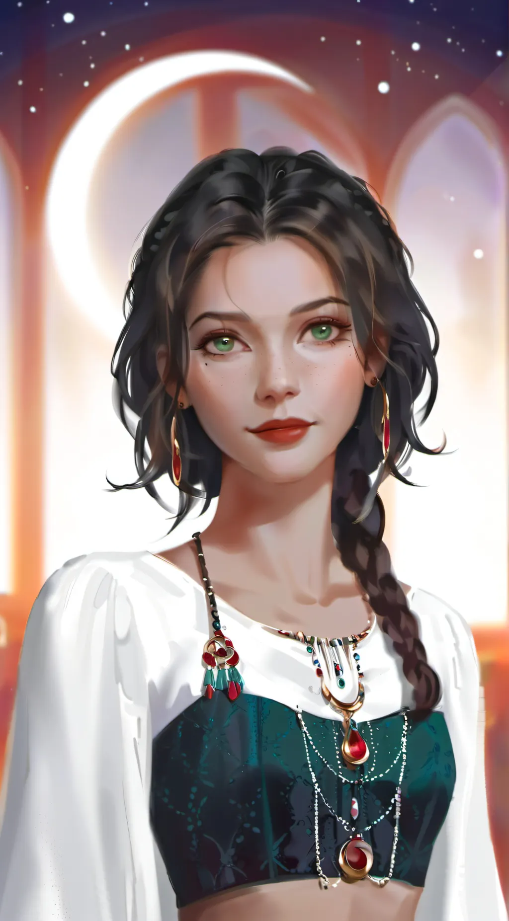 ai character: Rose background