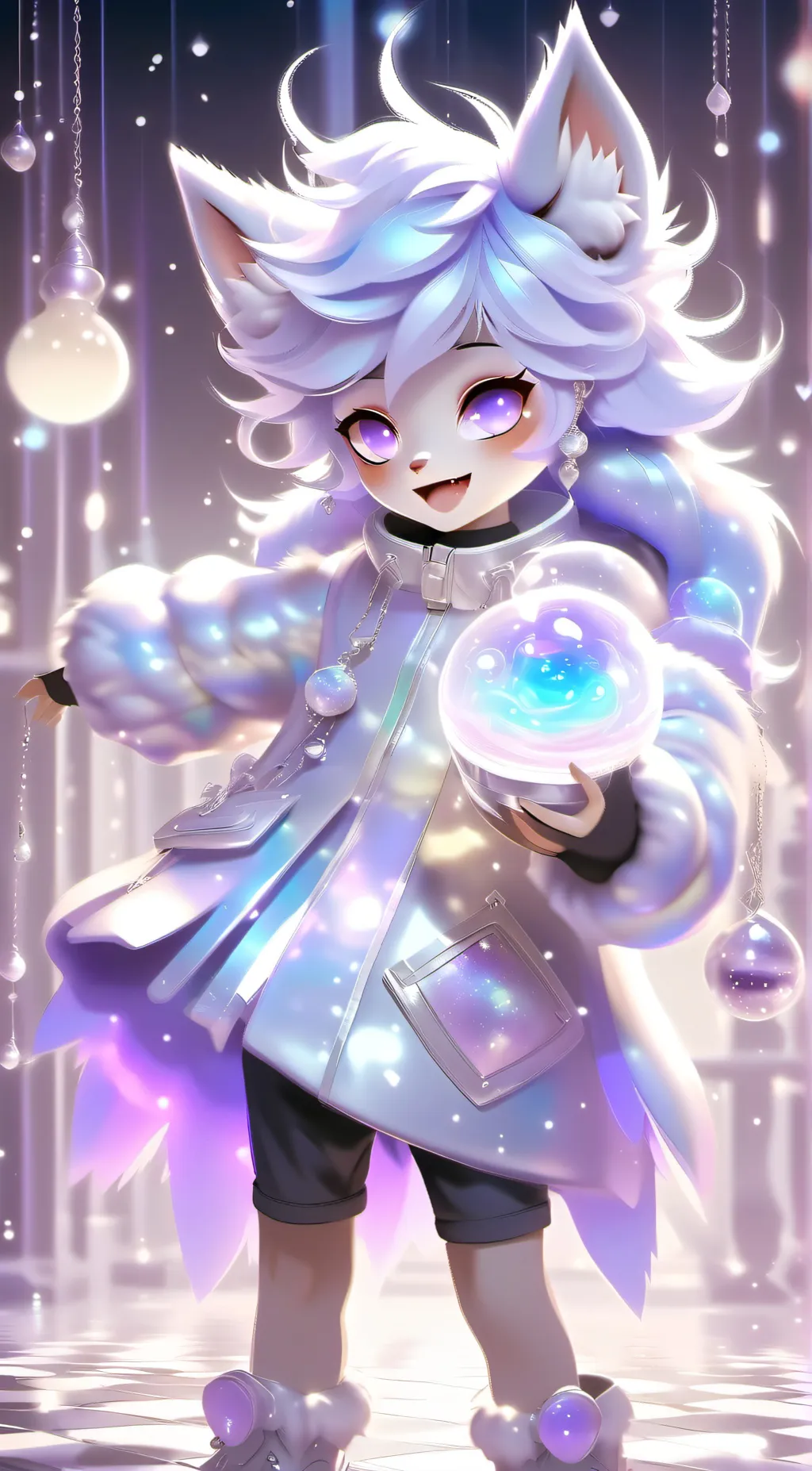 ai character: Shy furry background