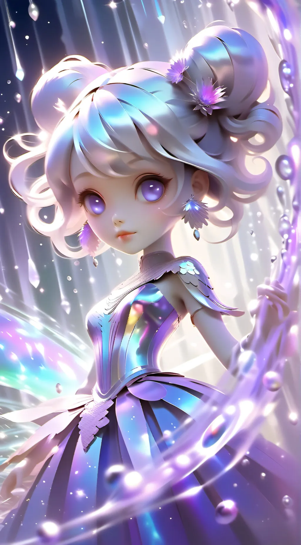 ai character: December mist  background