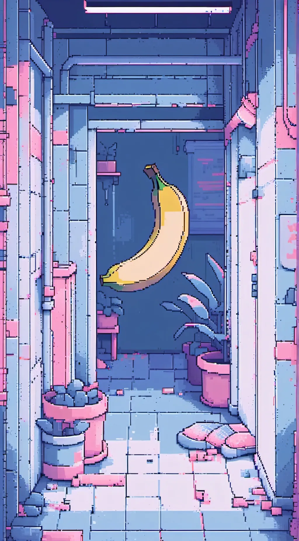 ai character: banana background