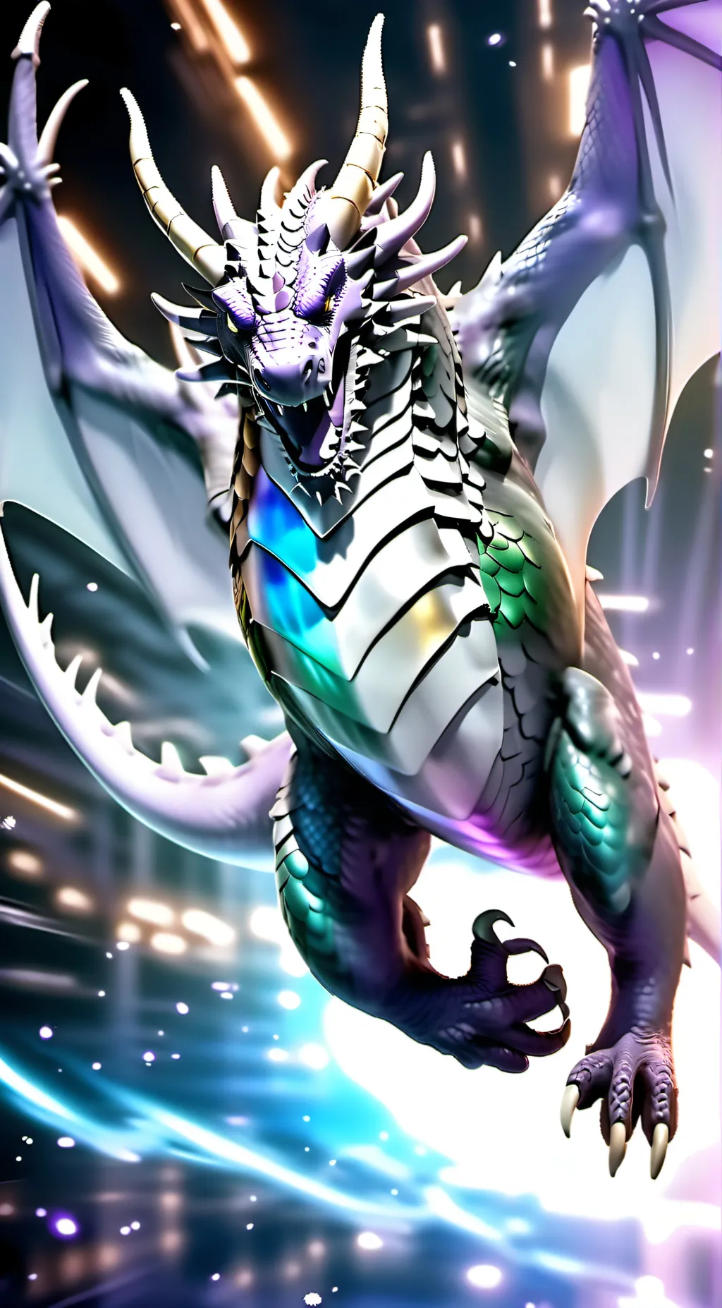 ai character: the element dragon background