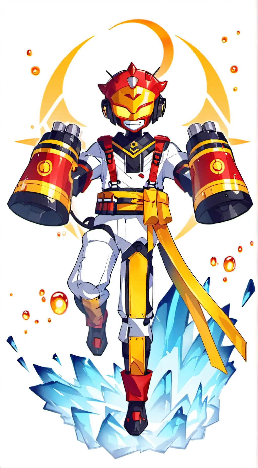 ai character: sun and moon background