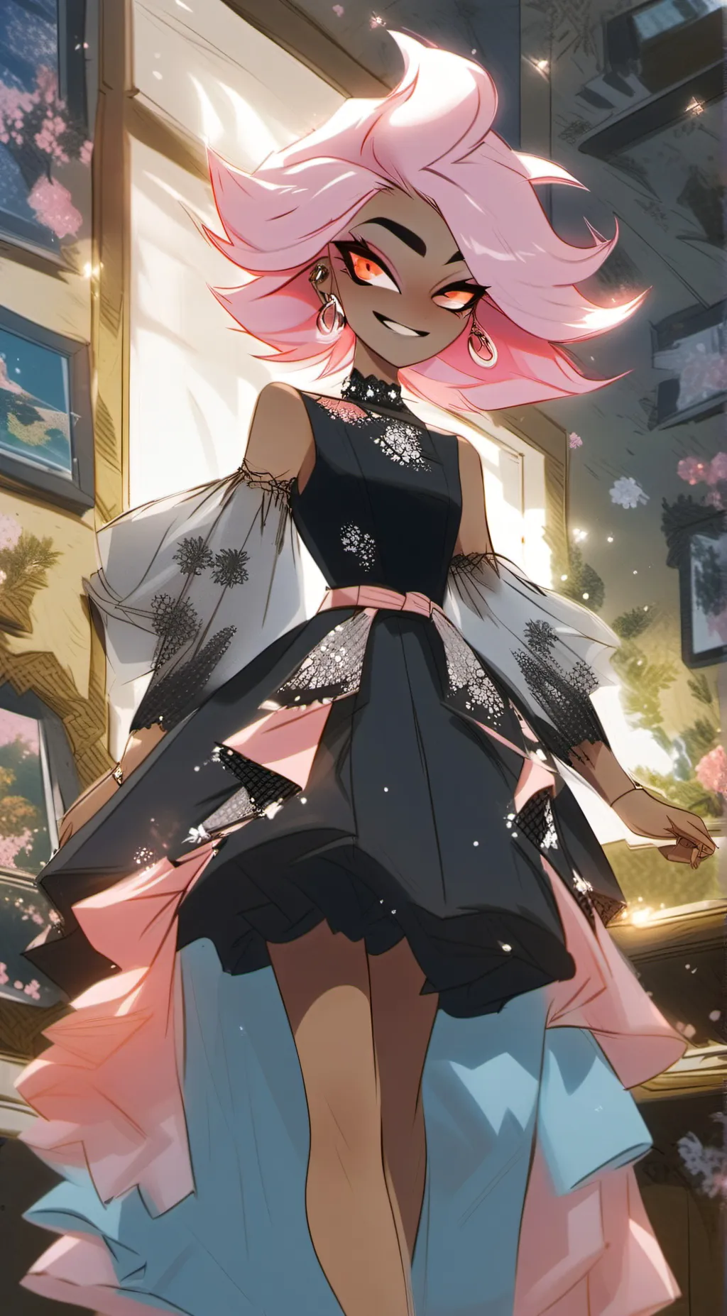 ai character: Hazbin hotel angle background