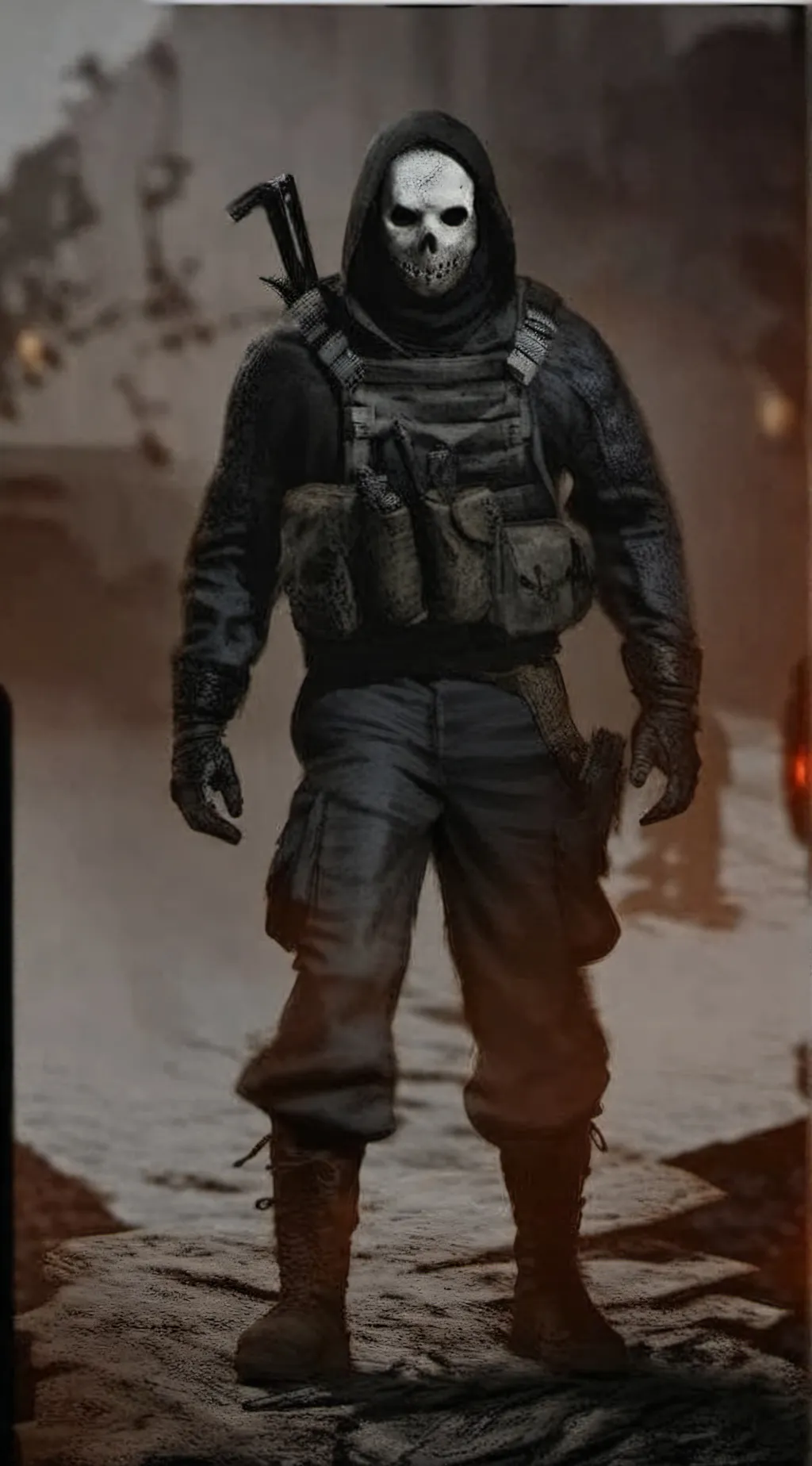 ai character: Ghost background