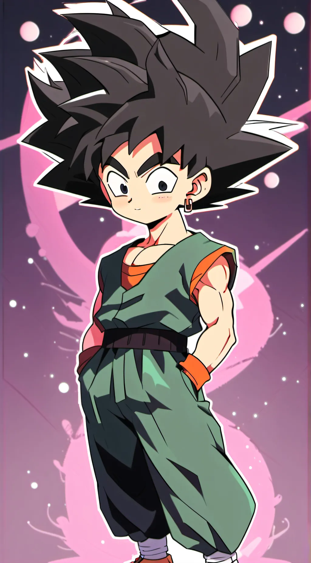 ai character: Goku Black background