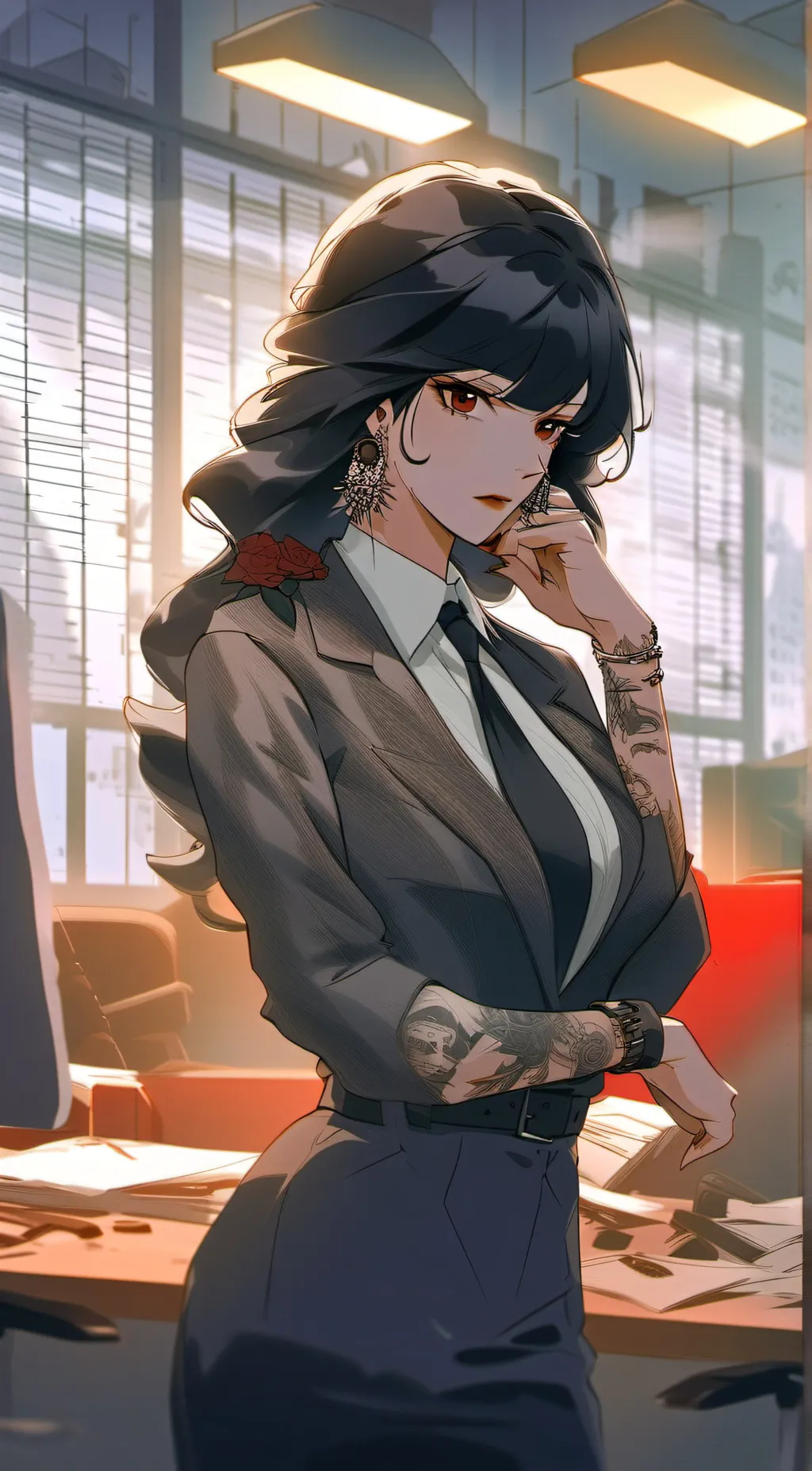 ai character: Mafia girlfriend background