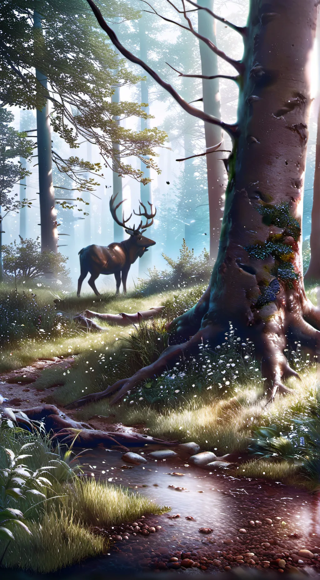 ai character: Grass background