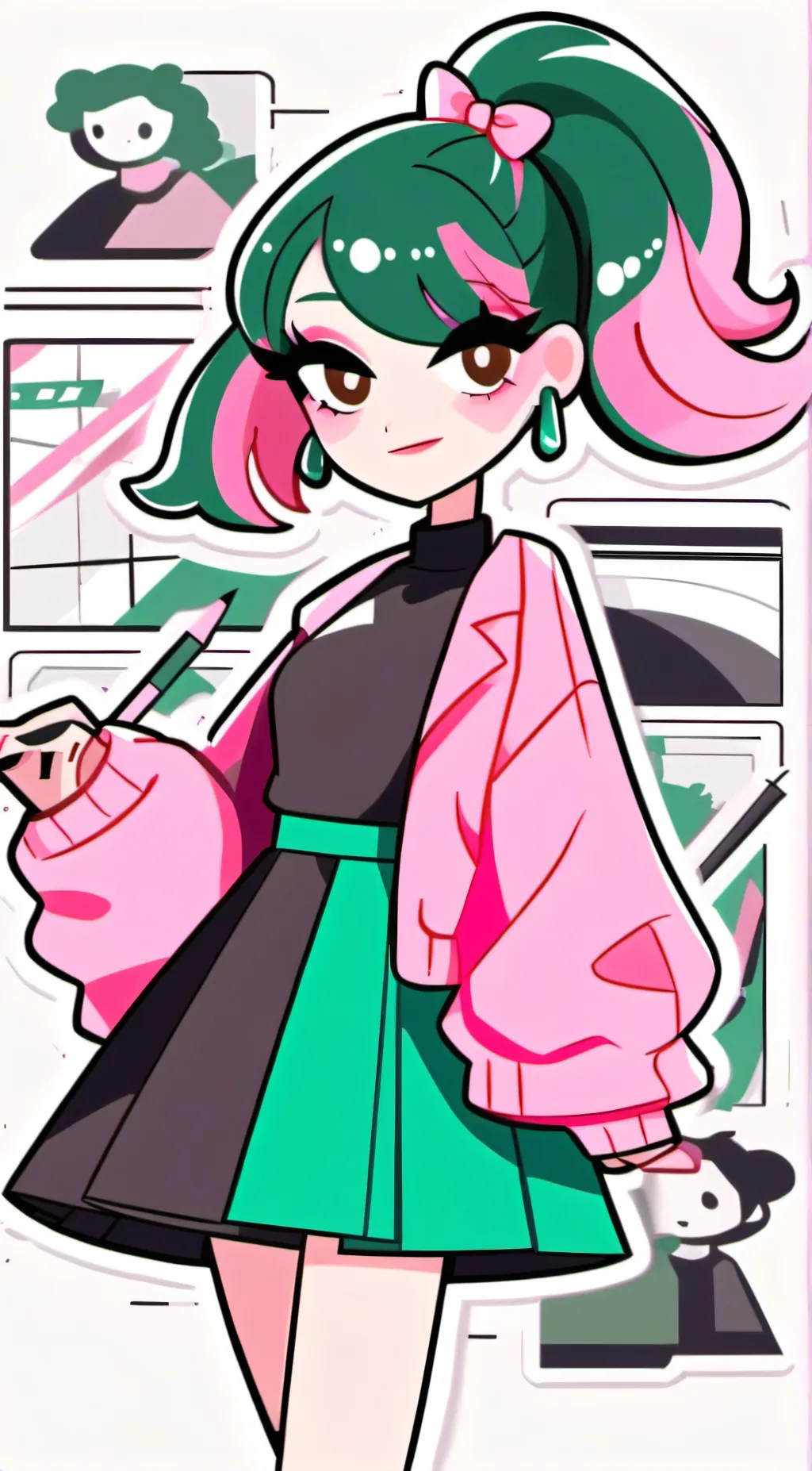 ai character: MaiZx🖤👾 background