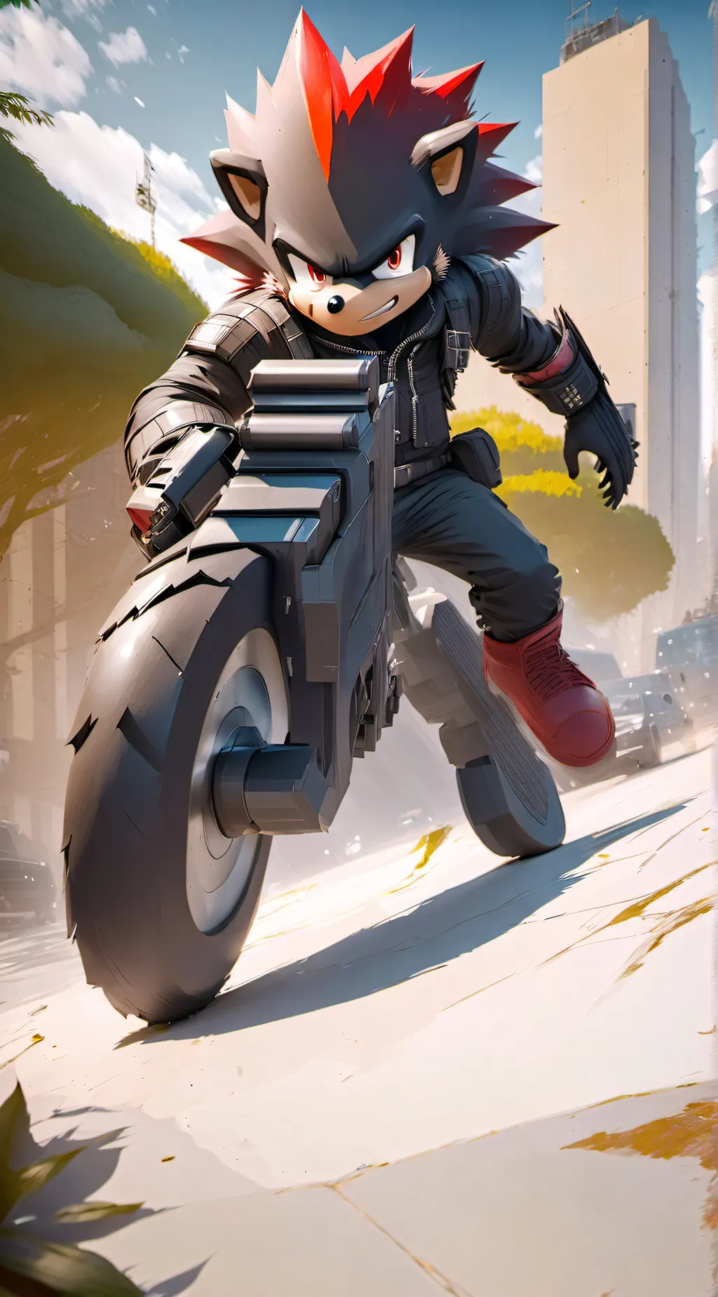 ai character: shadow the hedgeho background